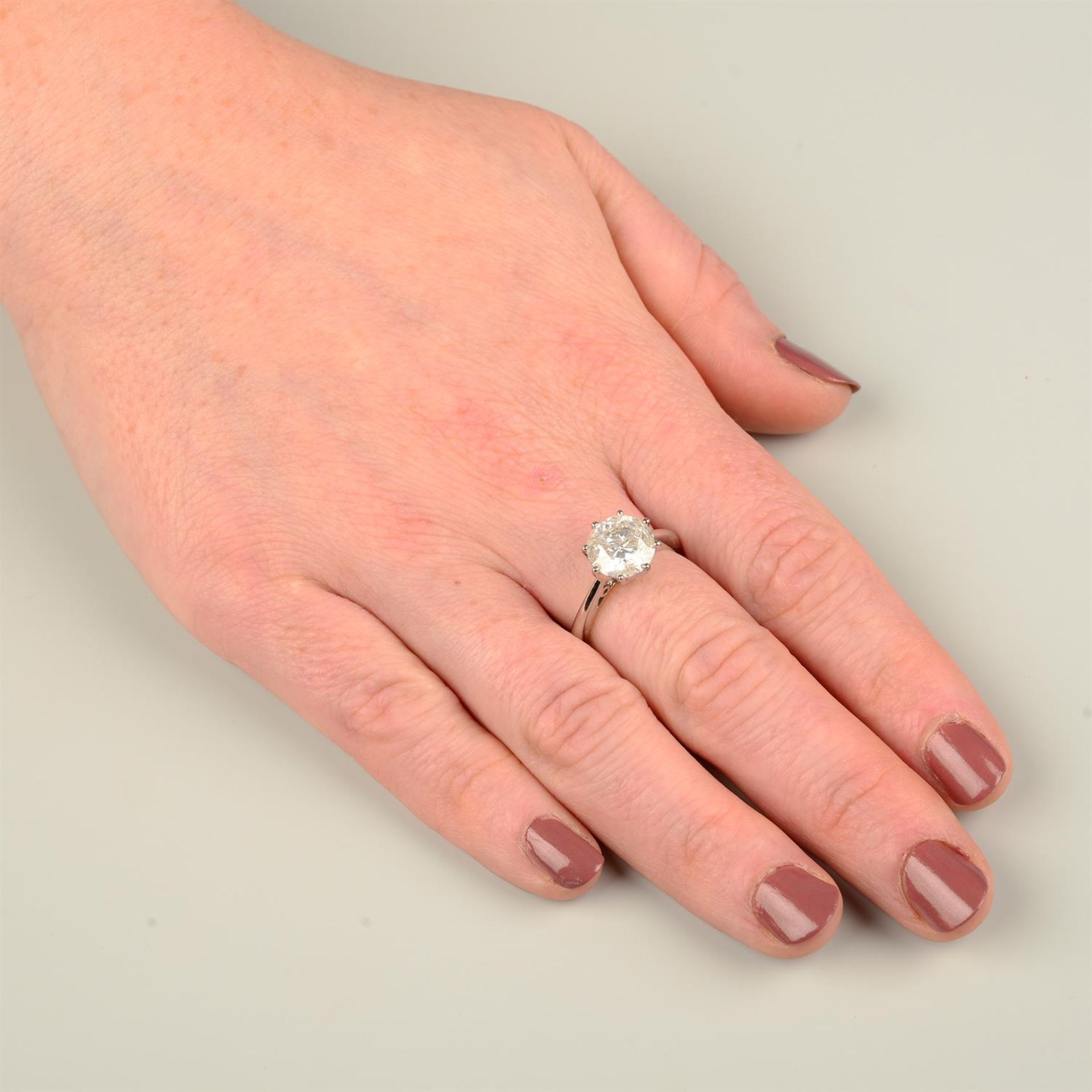 An 18ct gold brilliant-cut diamond single-stone ring. - Image 5 of 5