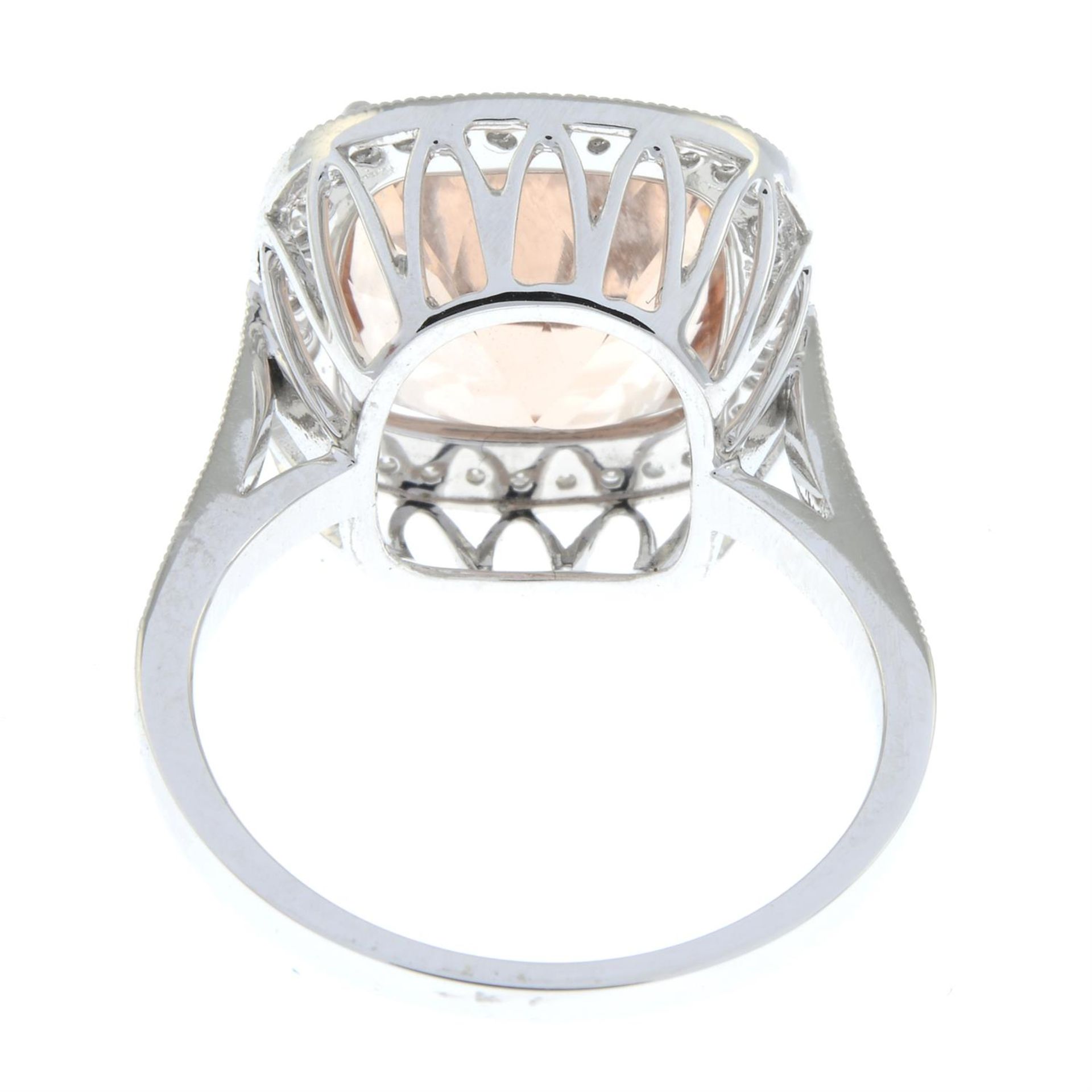 An 18ct gold morganite and brilliant-cut diamond dress ring. - Image 3 of 5