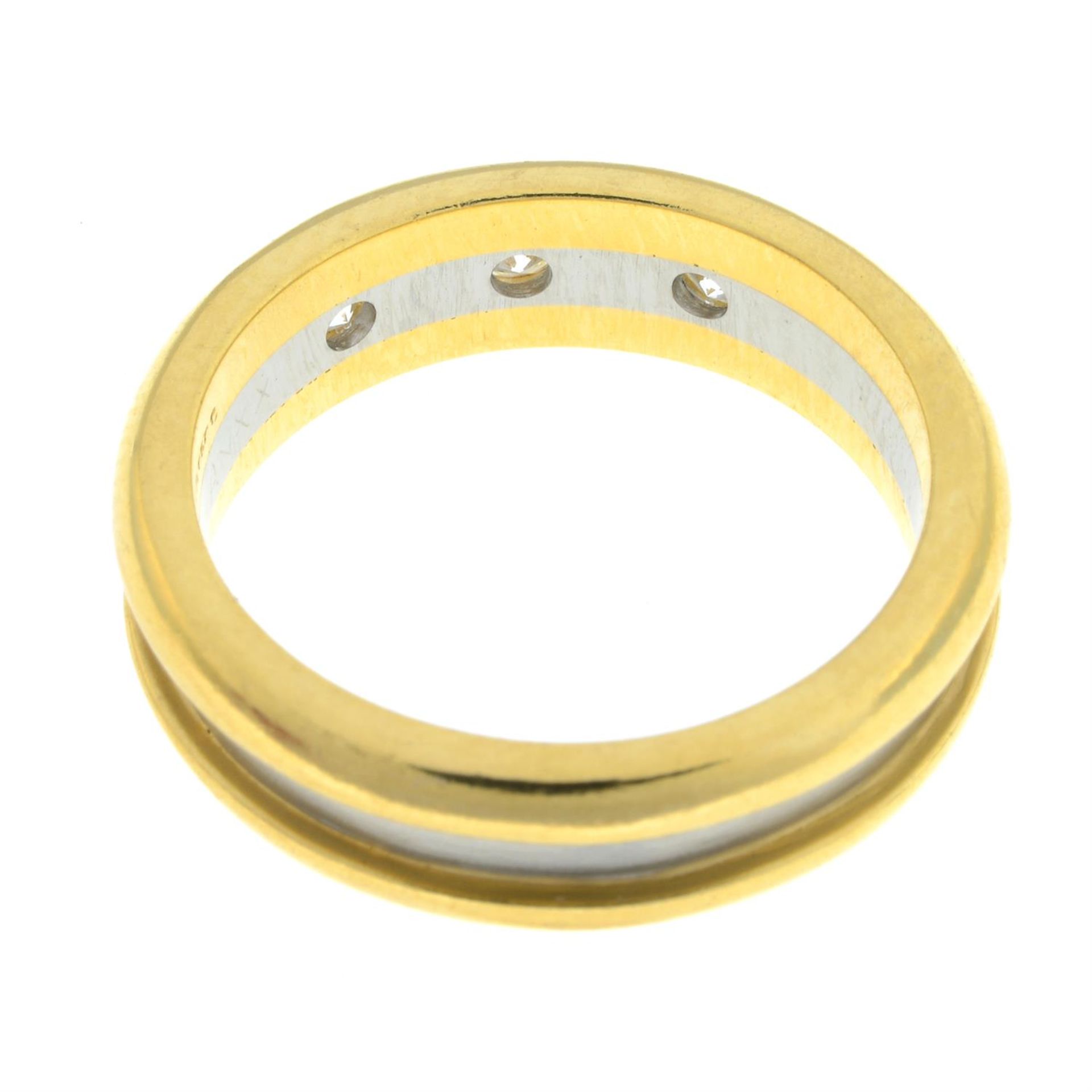 A bi-colour 18ct gold brilliant-cut diamond band ring, by Boodles. - Image 3 of 5