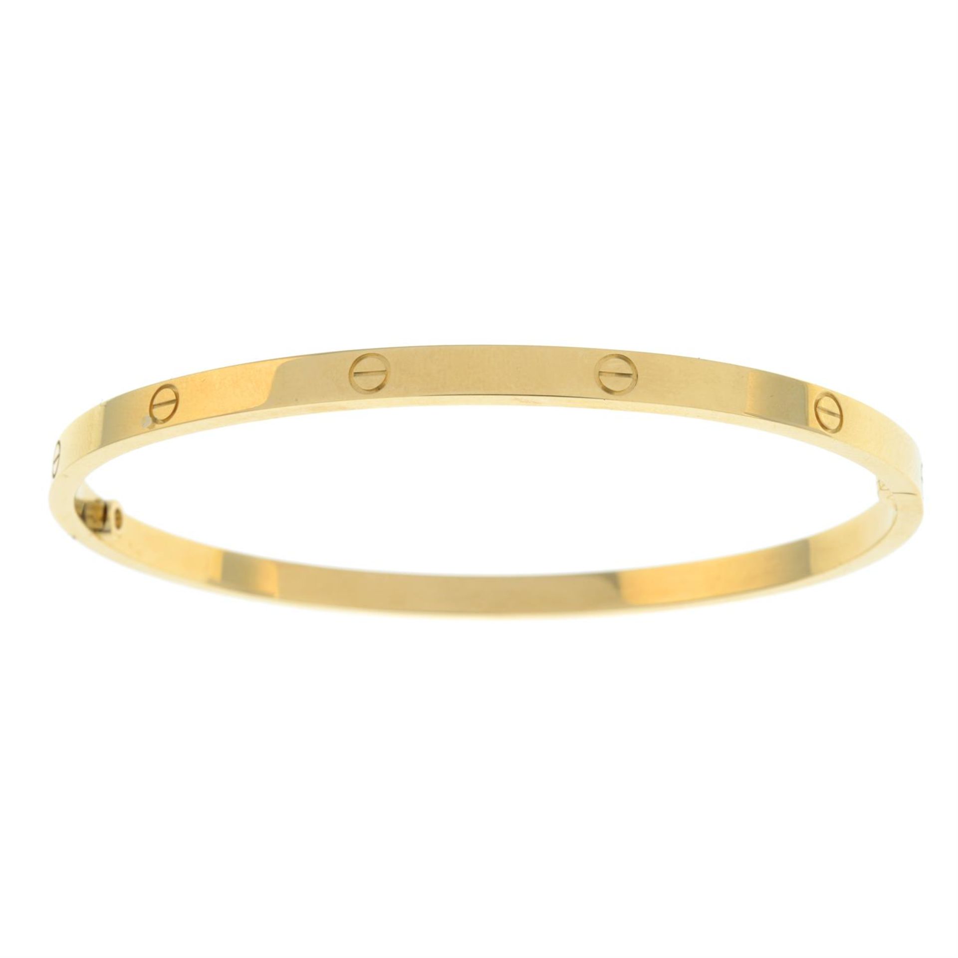 An 18ct gold 'Love' bangle, by Cartier. - Image 4 of 4