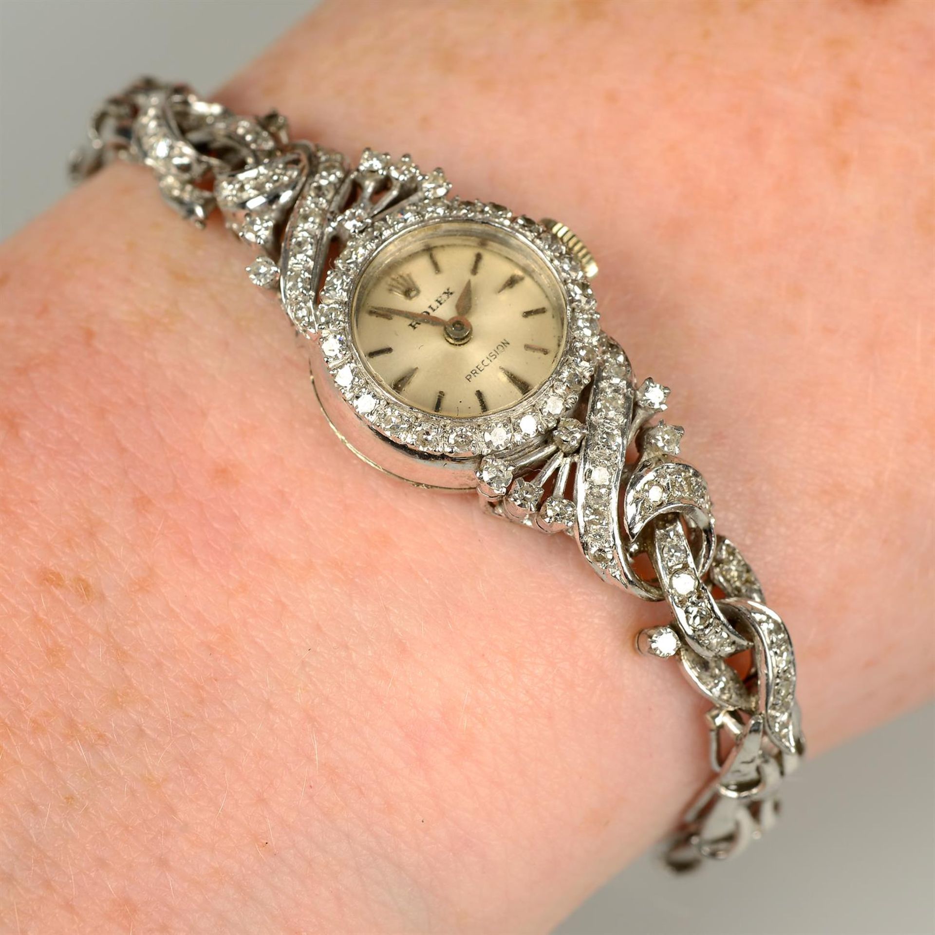 A lady's mid 20th century 18ct gold Haute Joaillerie Precision cocktail watch, by Rolex, circa 1959,