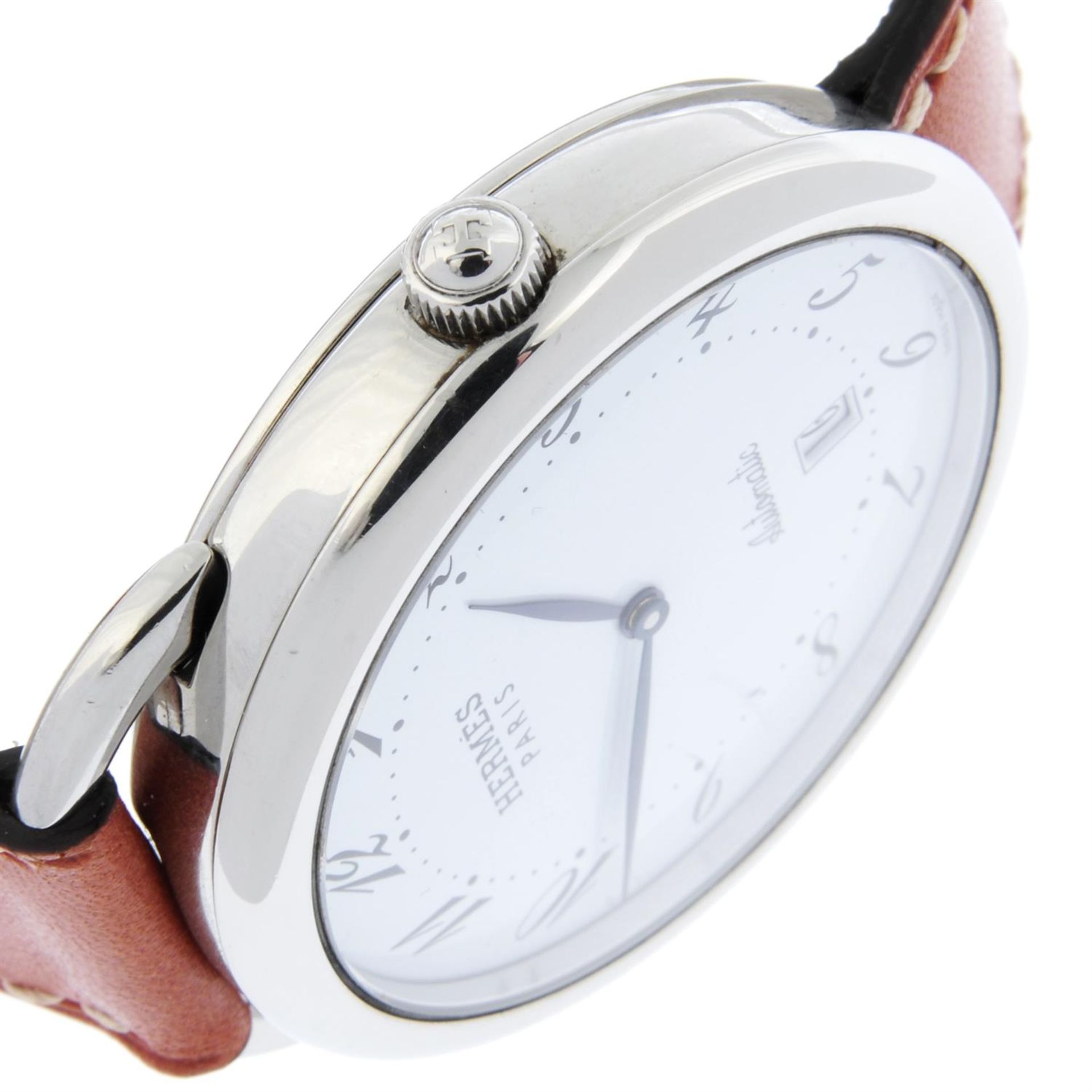 HERMÈS - a stainless steel Arceau wrist watch, 41mm. - Image 3 of 7