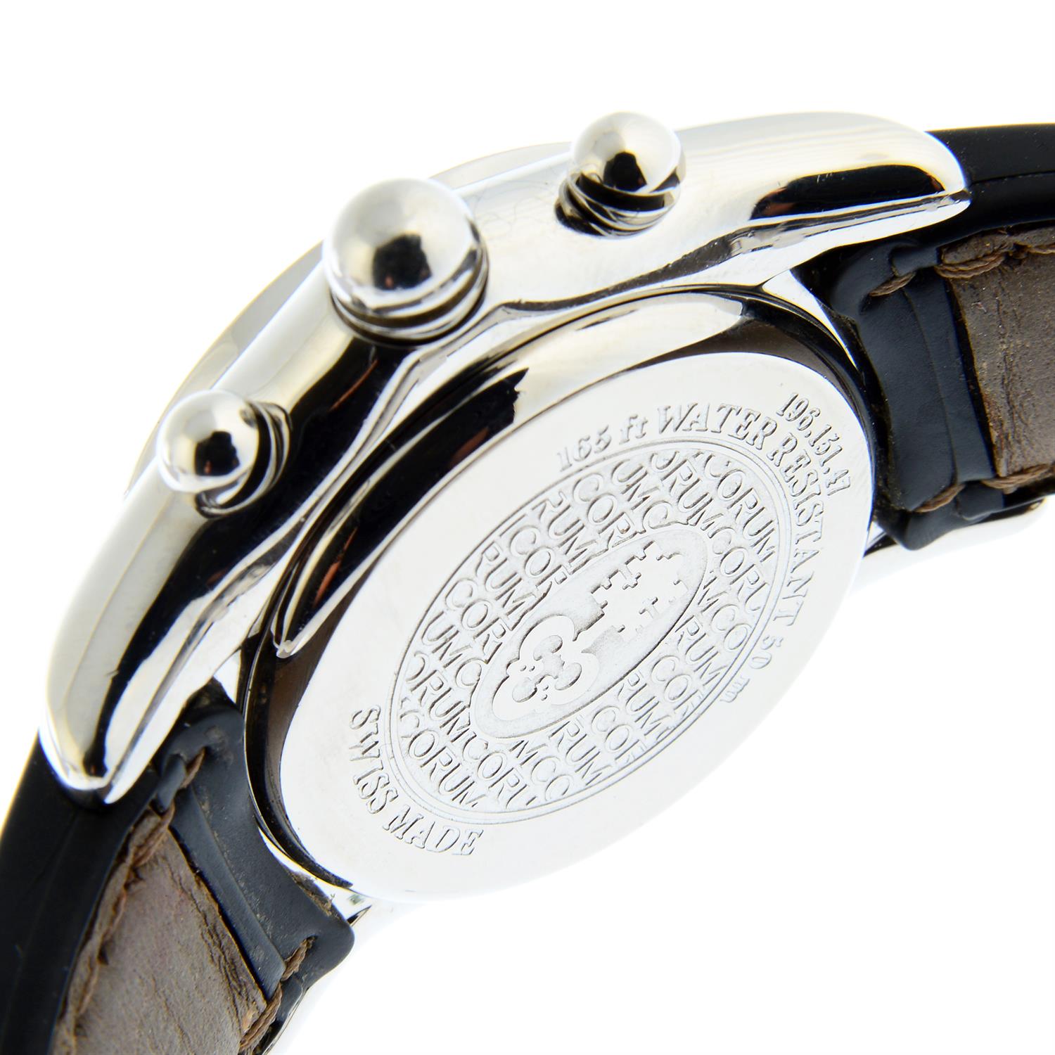 CORUM - a factory diamond set stainless steel Bubble chronograph wrist watch, 35mm. - Image 2 of 6