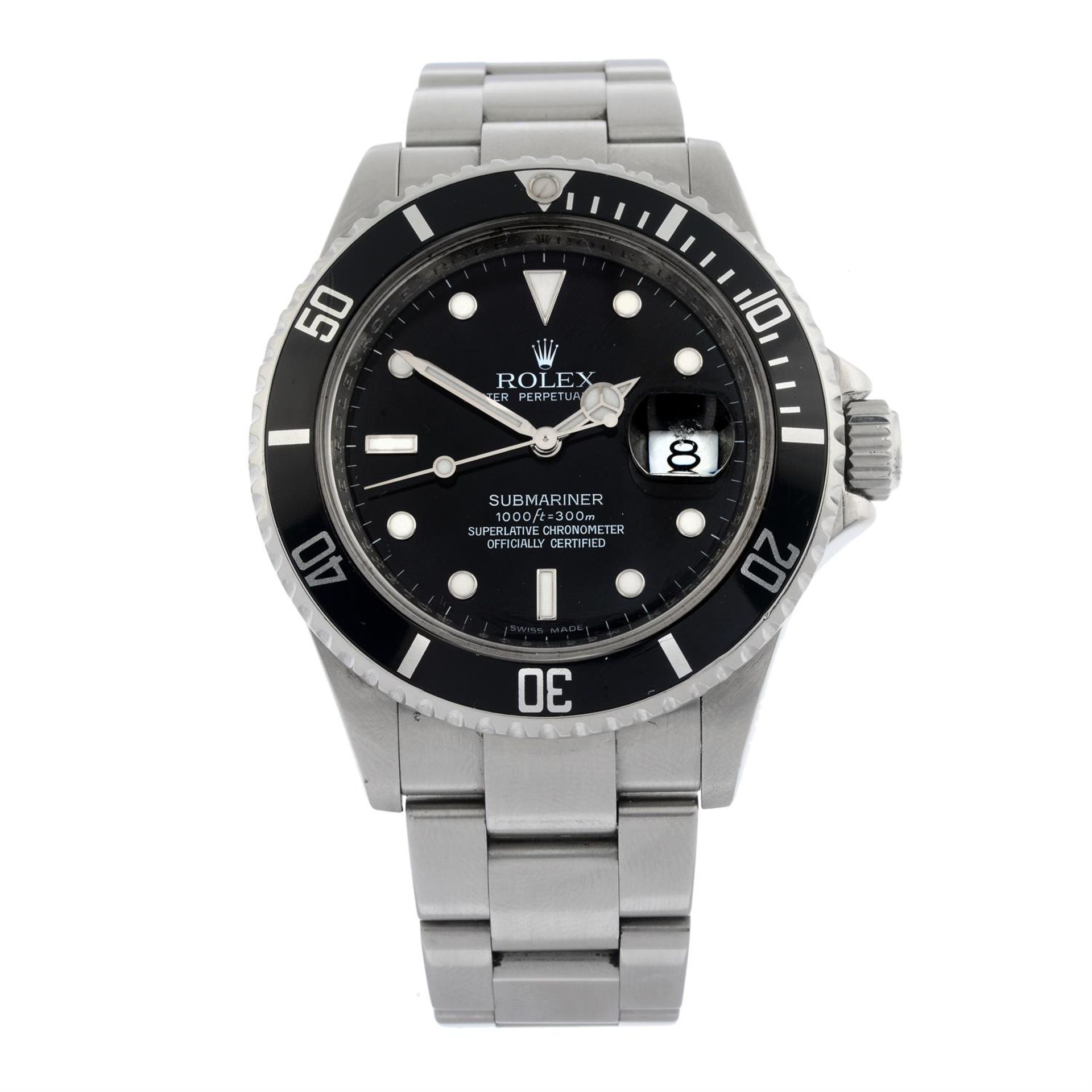 ROLEX - a stainless steel Oyster Perpetual Submariner bracelet watch, 40mm.