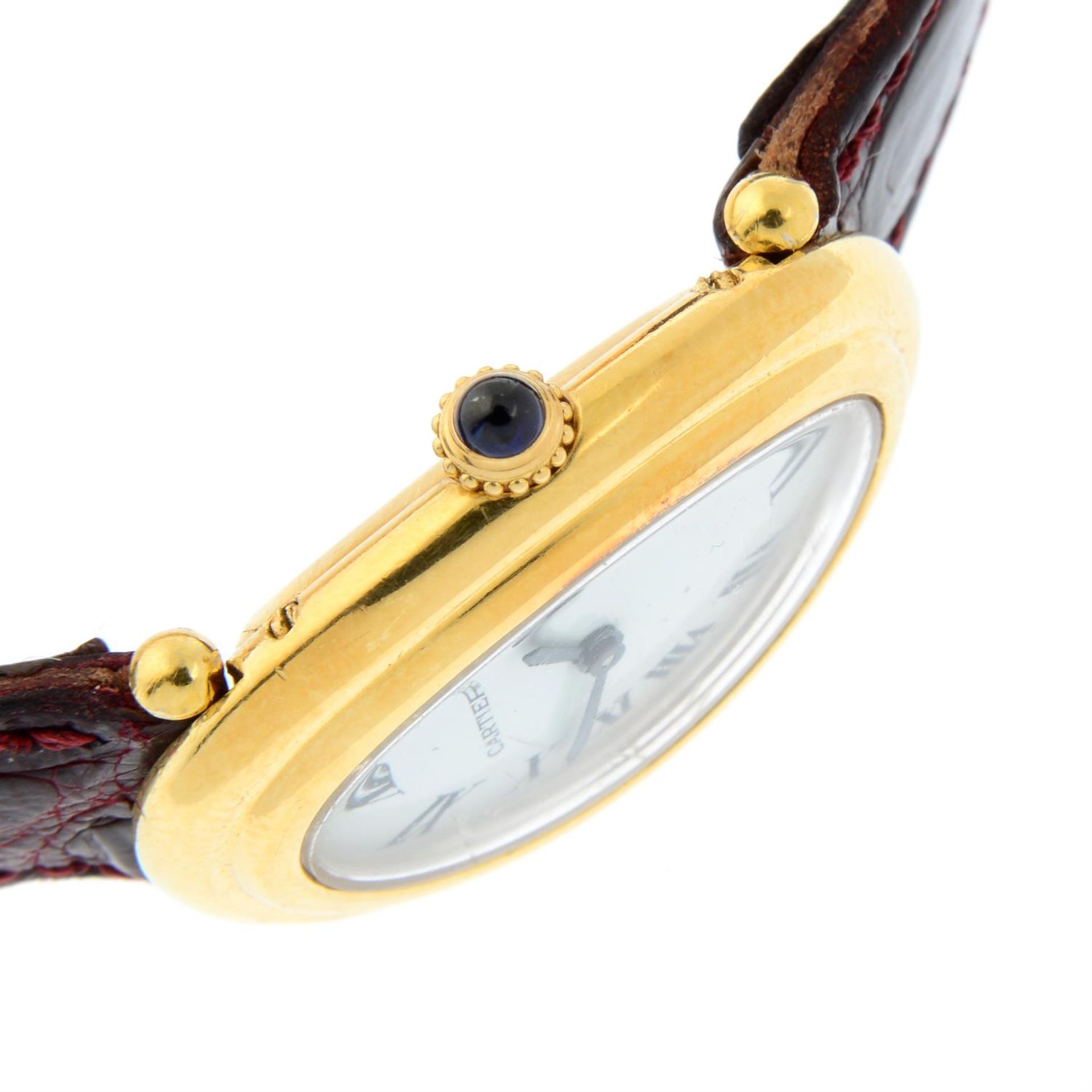 CARTIER - a yellow metal Baignoire wrist watch, 22mm. - Image 3 of 5
