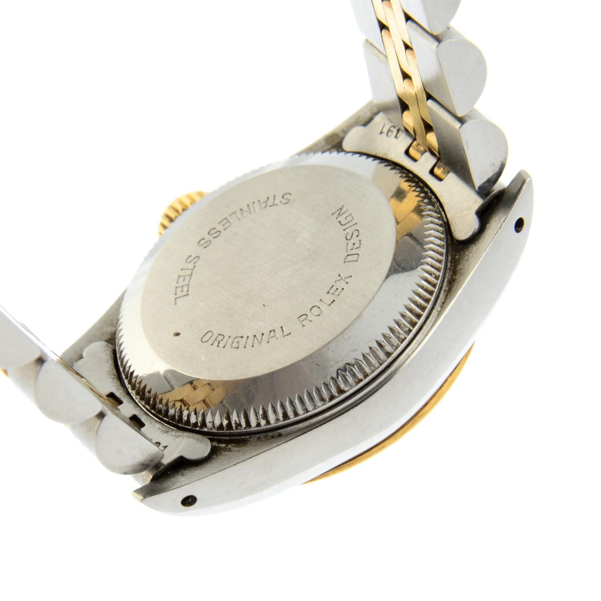 ROLEX - a bi-metal Oyster Perpetual bracelet watch, 24mm. - Image 4 of 5