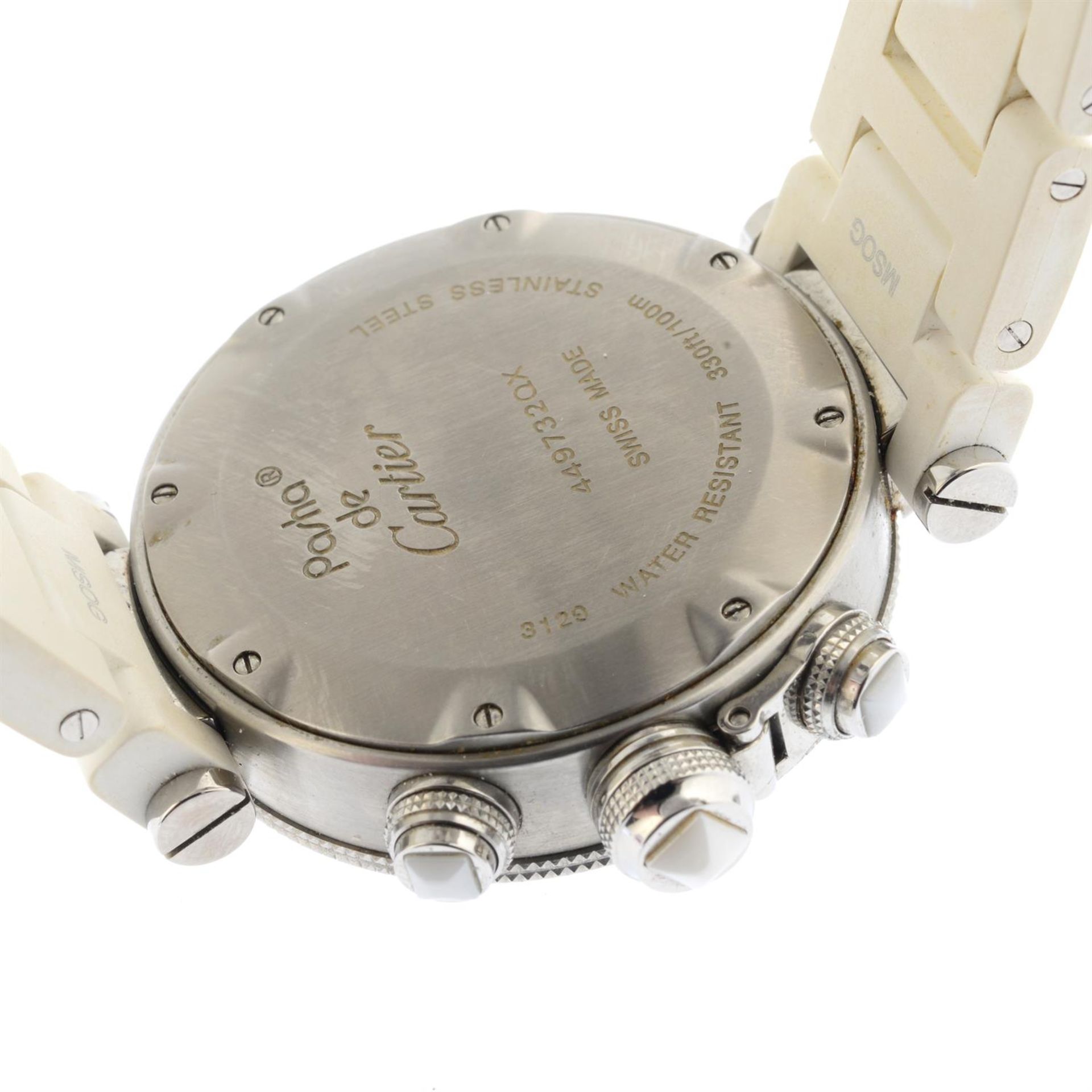 CARTIER - a bi-material Pasha chronograph bracelet watch, 37mm. - Image 2 of 6