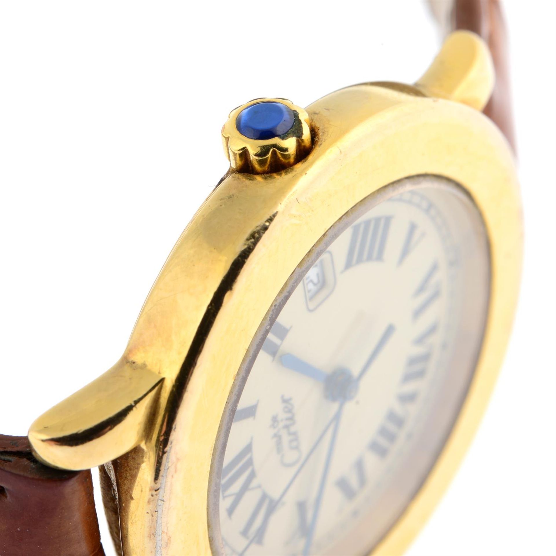 CARTIER - a gold plated Must de Cartier wrist watch, 32mm. - Image 4 of 5