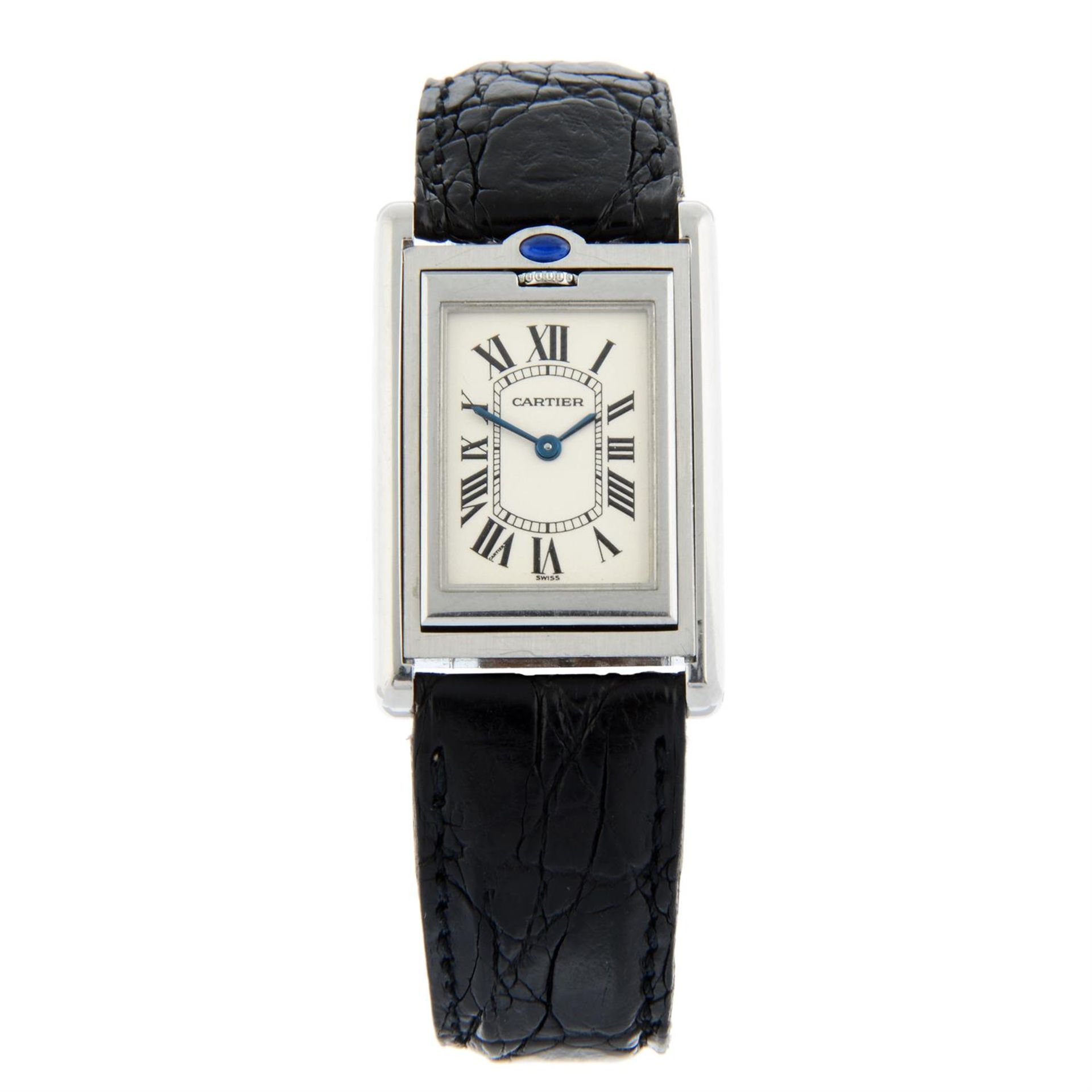 CARTIER - a stainless steel Basculante wrist watch, 23x28mm.