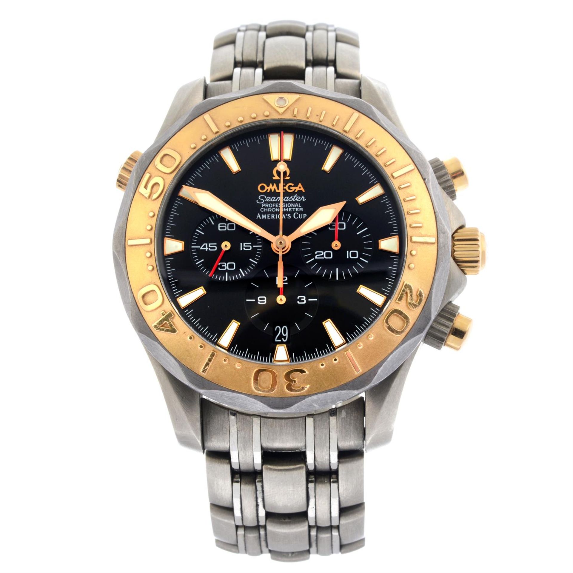 OMEGA - a titanium Seamaster 'America's Cup' chronograph bracelet watch, 41mm.