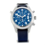 IWC - a stainless steel Le Petit Prince chronograph wrist watch, 44mm.