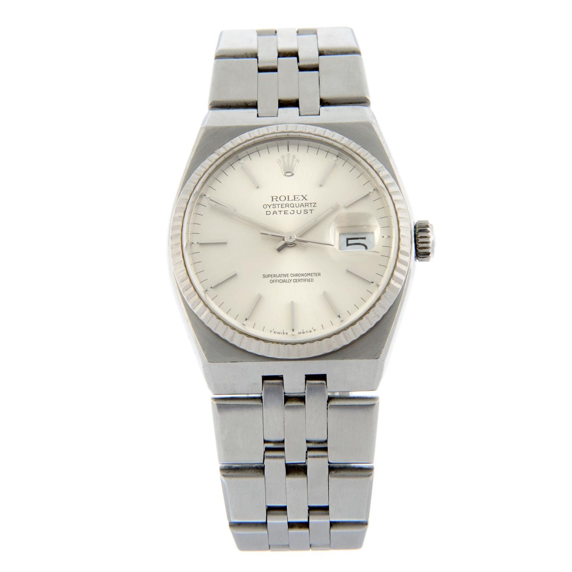 ROLEX - a stainless steel Oysterquartz Datejust bracelet watch, 36mm.