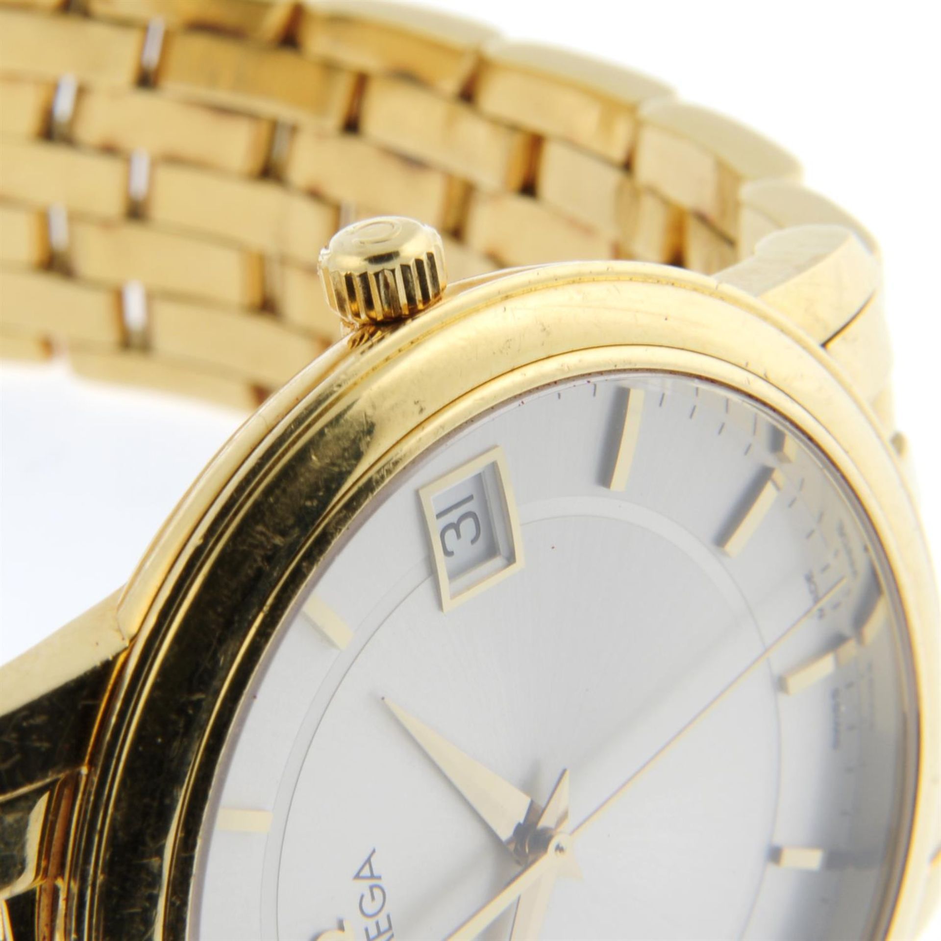 OMEGA - an 18ct yellow gold bracelet watch, 34mm. - Image 4 of 7