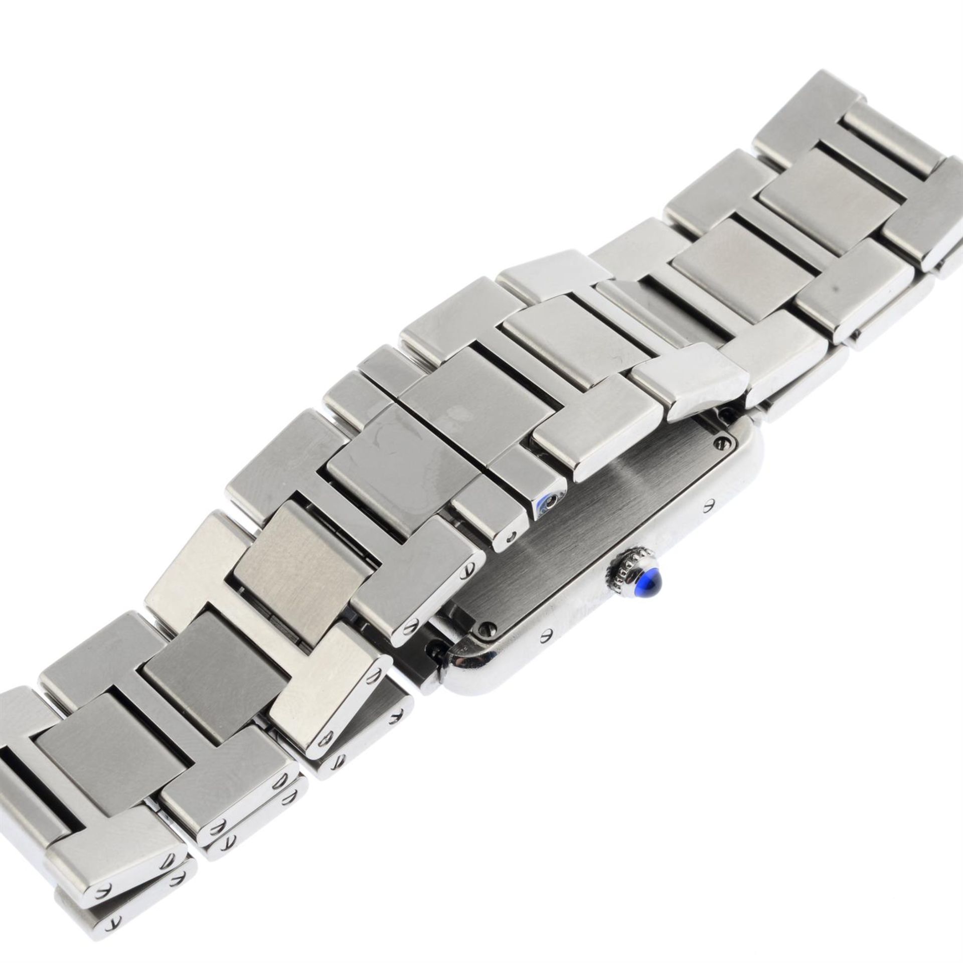 CARTIER - a stainless steel Tank Solo bracelet watch, 28x28mm. - Image 3 of 5