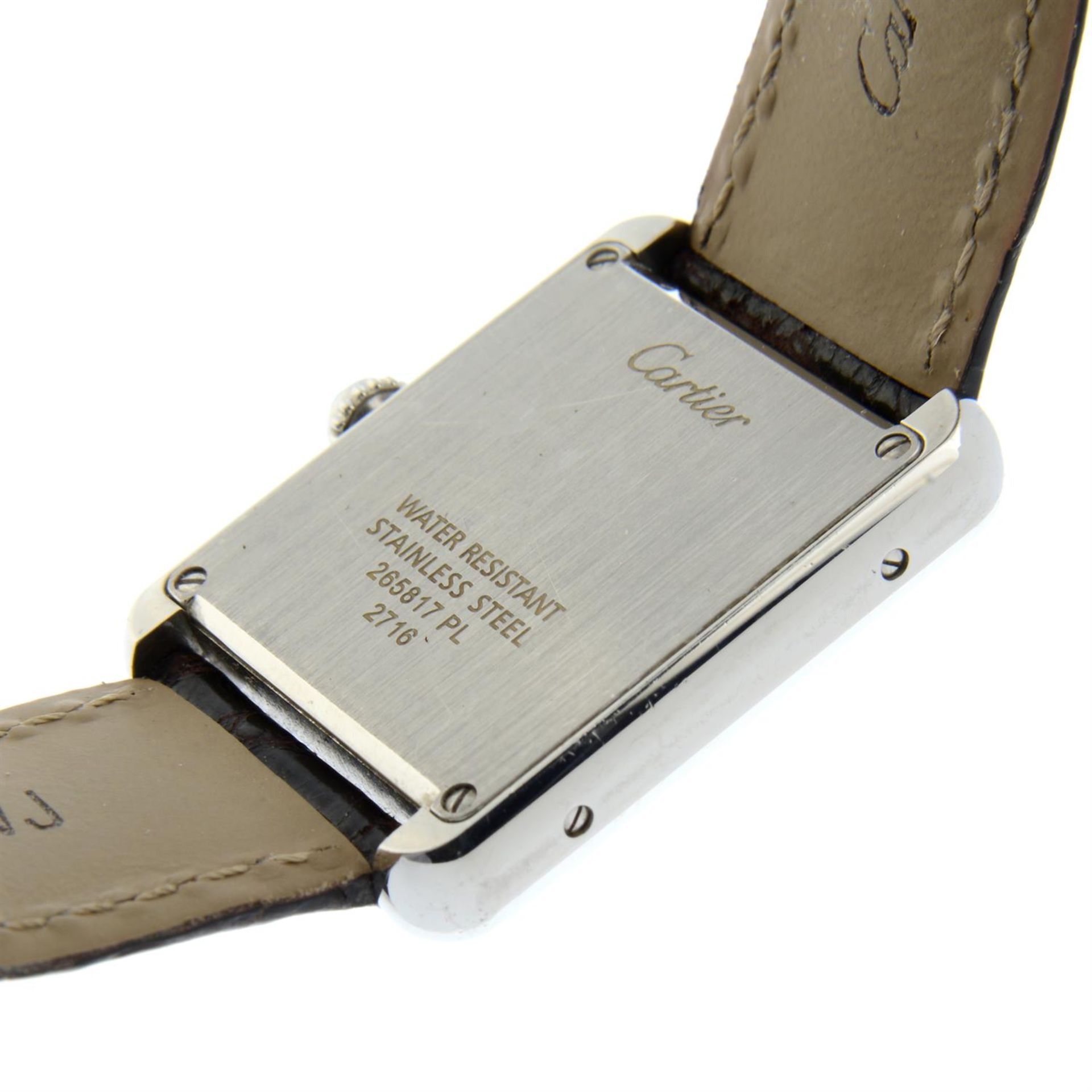 CARTIER - a stainless steel Tank Solo wrist watch, 24mm. - Image 4 of 6