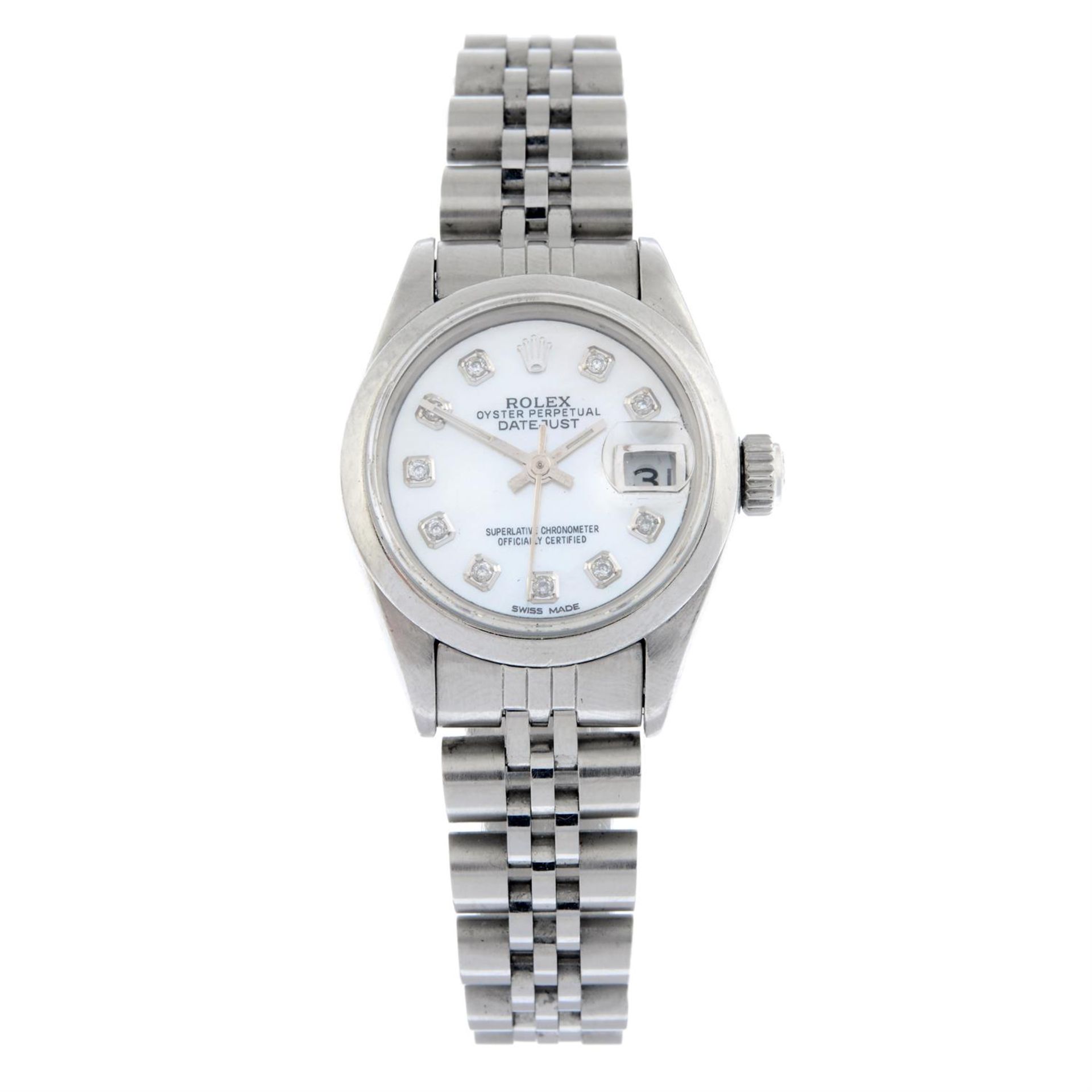 ROLEX - a stainless steel Oyster Perpetual Datejust bracelet watch, 26mm.