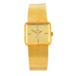 OMEGA - a yellow metal De Ville bracelet watch, 25x22mm.