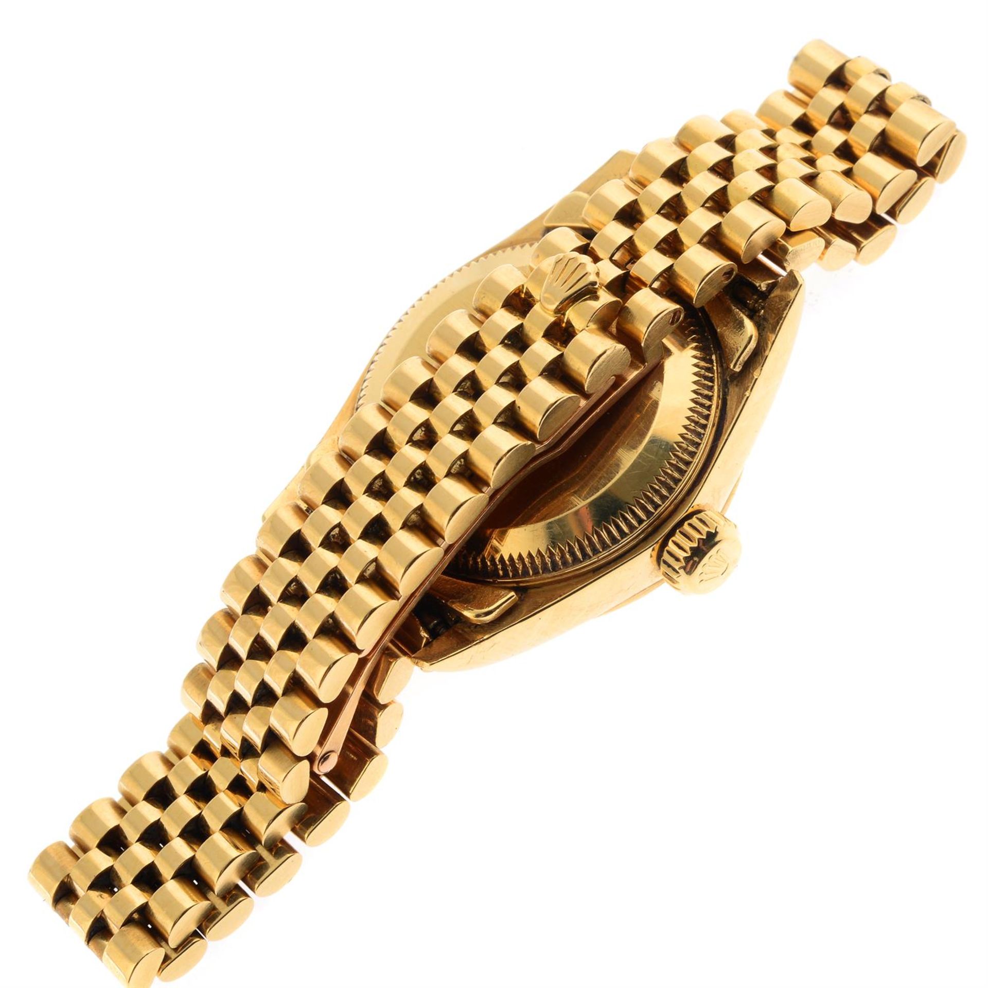 ROLEX - an 18ct yellow gold Oyster Perpetual Datejust bracelet watch, 26mm. - Image 3 of 6