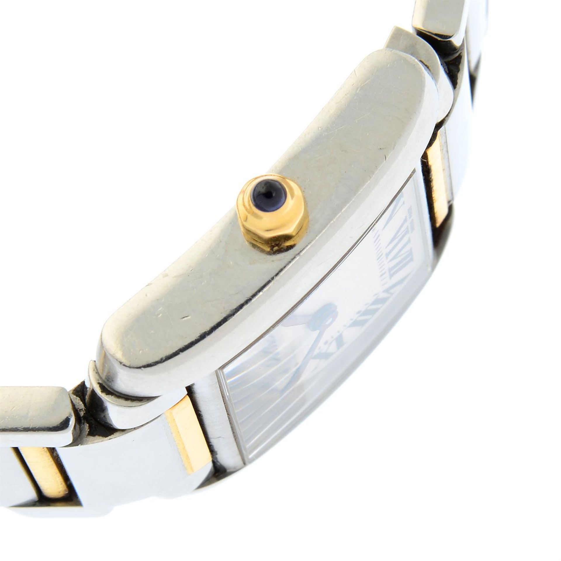 CARTIER - a bi-metal Tank Francaise bracelet watch, 20mm. - Image 3 of 5