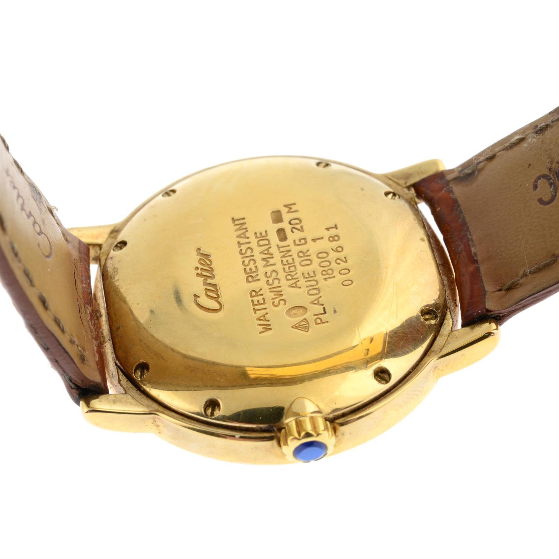CARTIER - a gold plated Must de Cartier wrist watch, 32mm. - Image 2 of 5