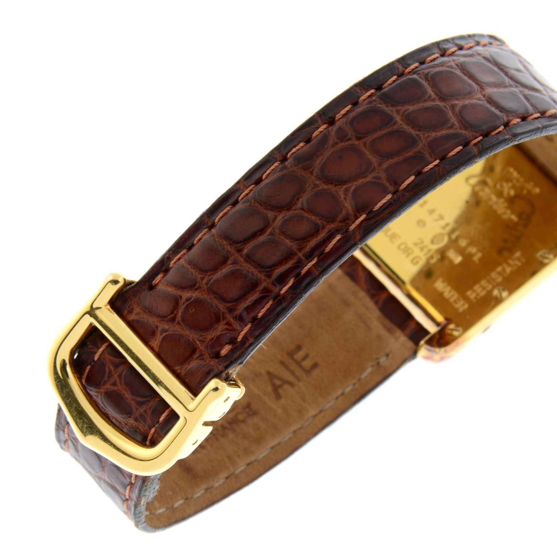 CARTIER - a gold plated silver Must De Cartier Tank wrist watch, 22x22mm. - Image 2 of 5