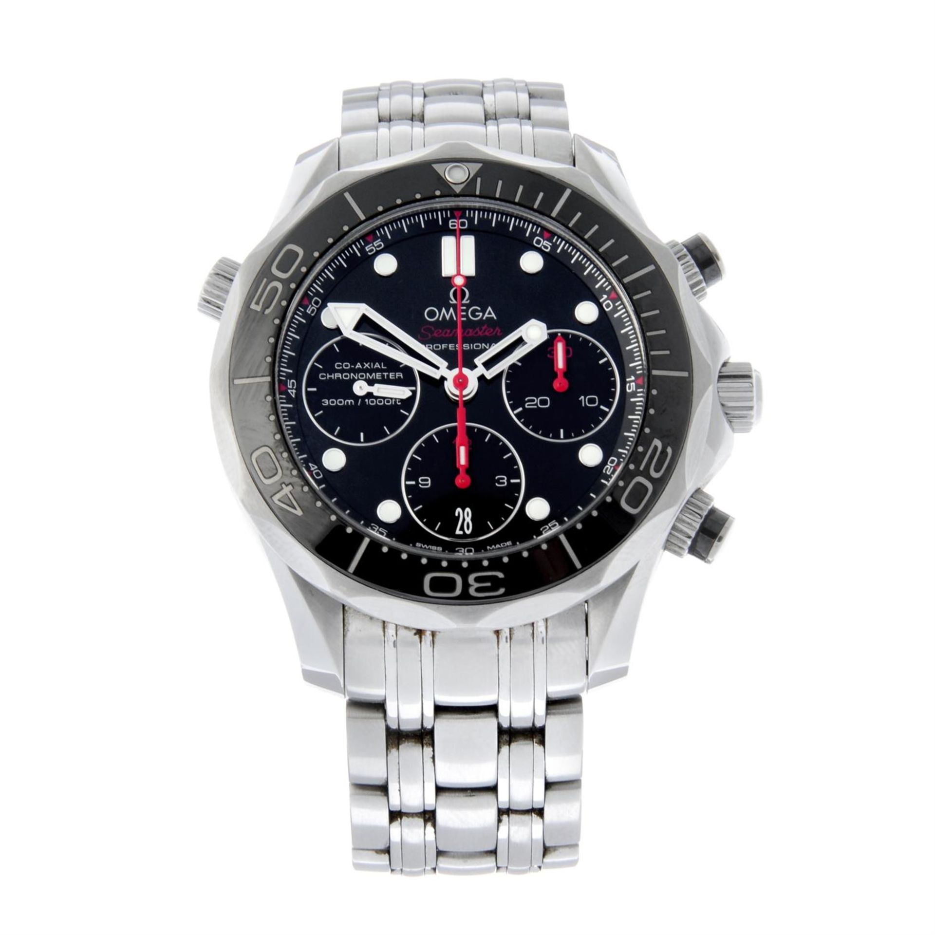 OMEGA - a stainless steel Seamaster Professional Diver 300M Co-Axial chronograph bracelet watch,