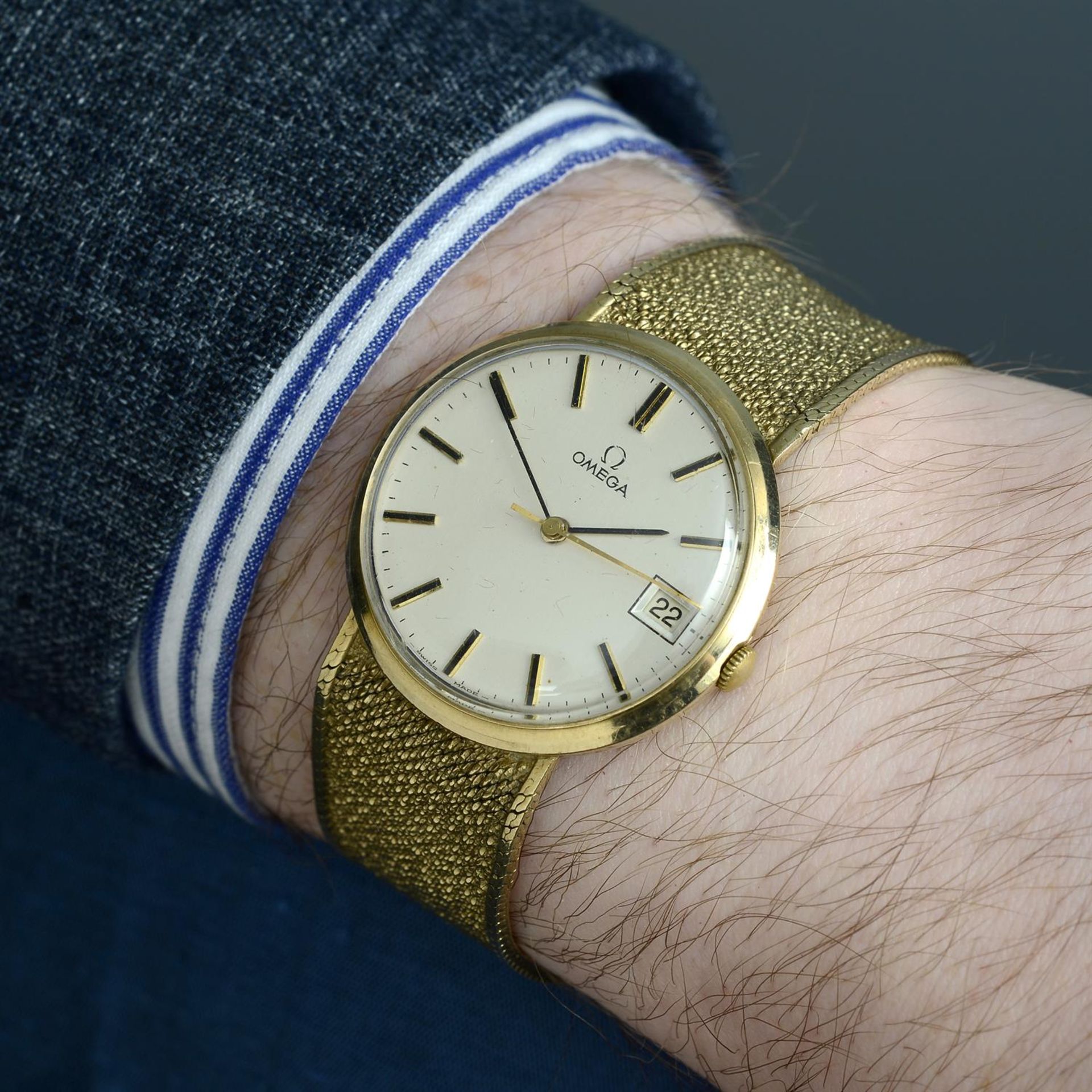 OMEGA - a 9ct yellow gold bracelet watch, - Image 5 of 5