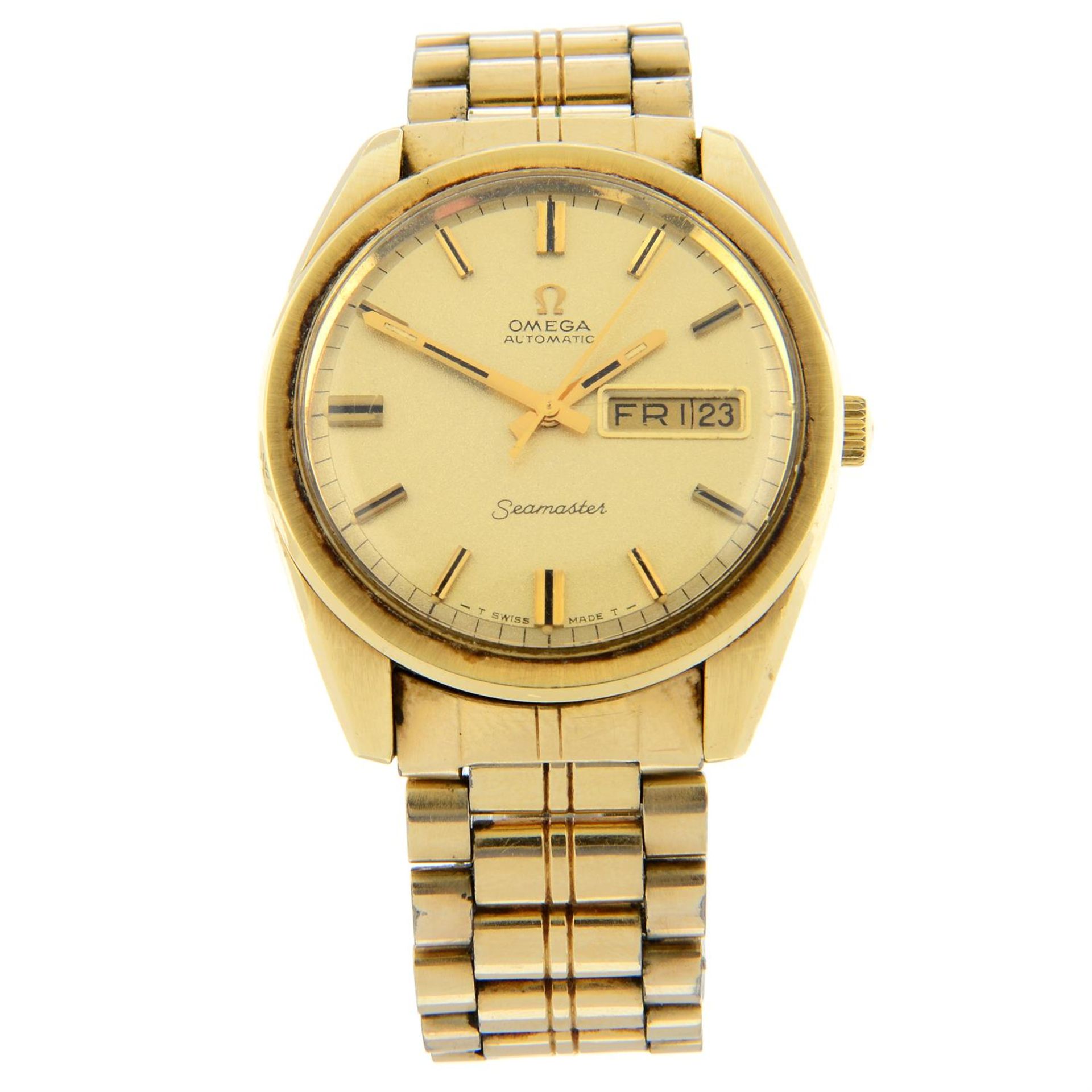 OMEGA - a gold plated Seamaster bracelet watch, 36mm.