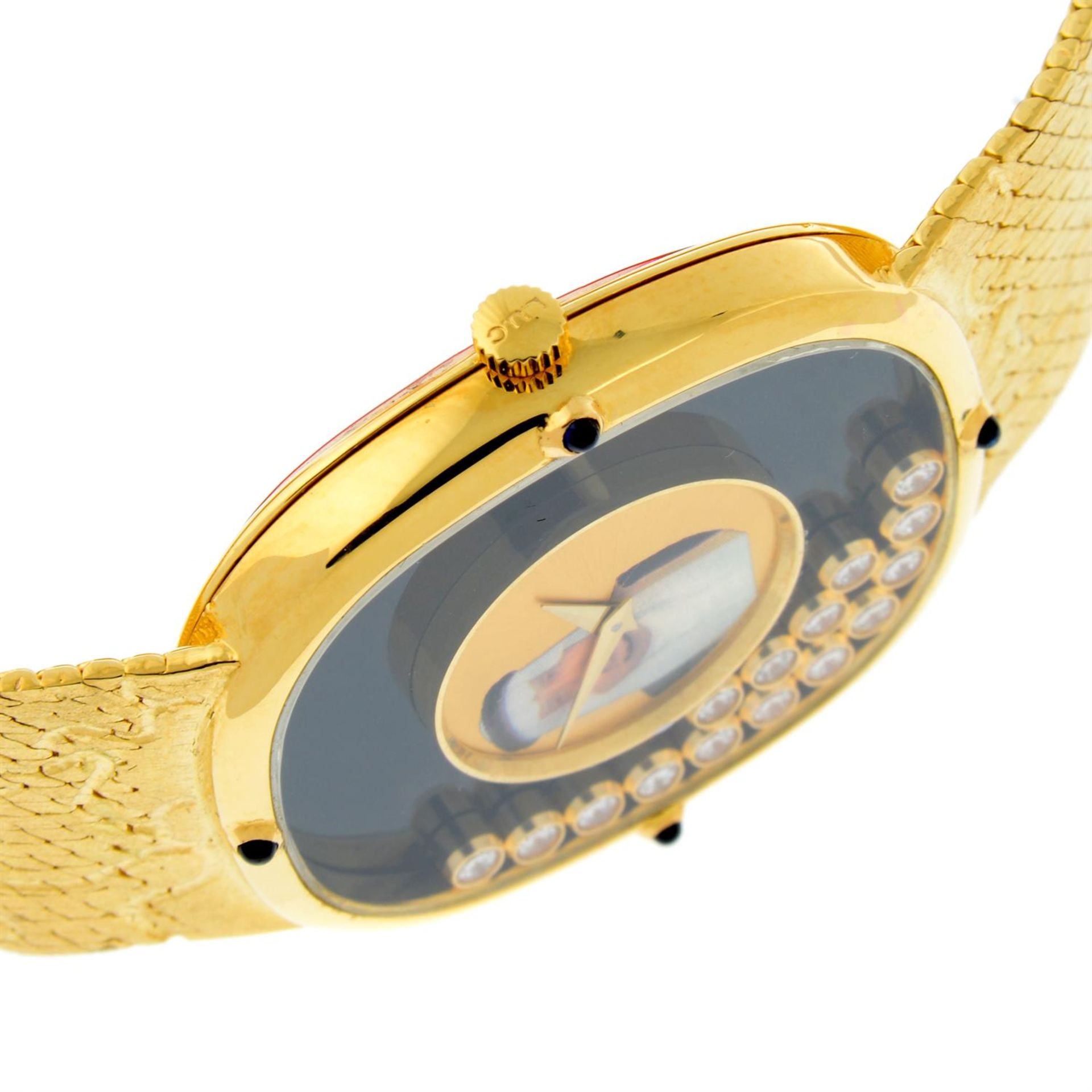 CHOPARD - a yellow metal diamond set bracelet watch, 30mm. - Image 3 of 5