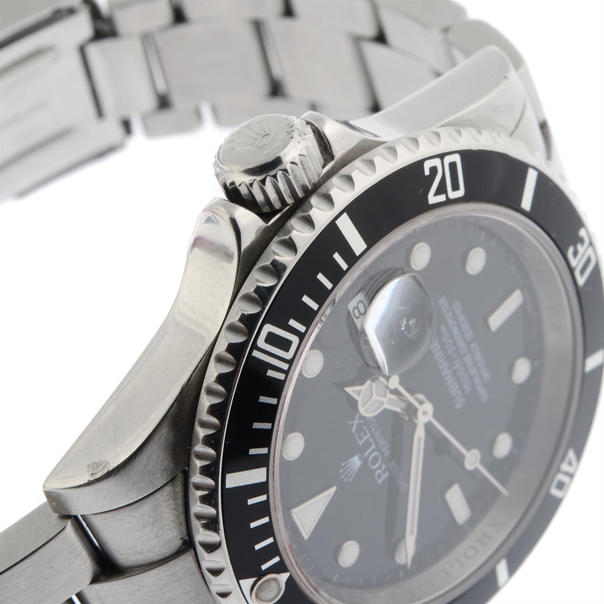 ROLEX - a stainless steel Oyster Perpetual Submariner bracelet watch, 40mm. - Image 4 of 5