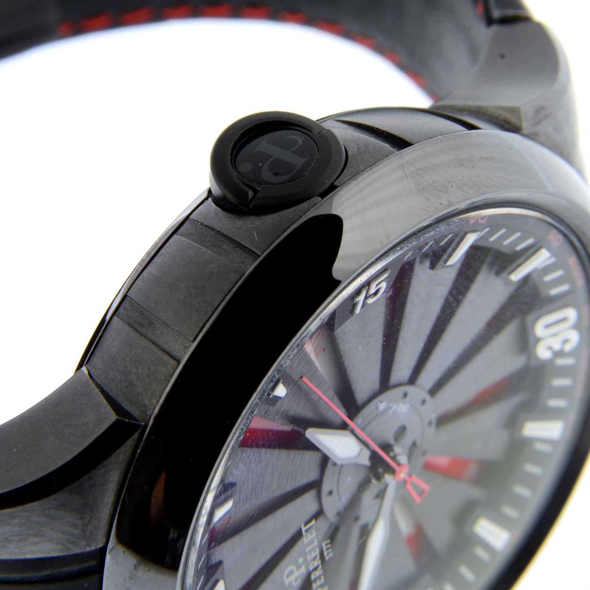 PERRELET - a PVD-treated stainless steel Turbine Helvetia wrist watch, 44mm. - Image 4 of 5