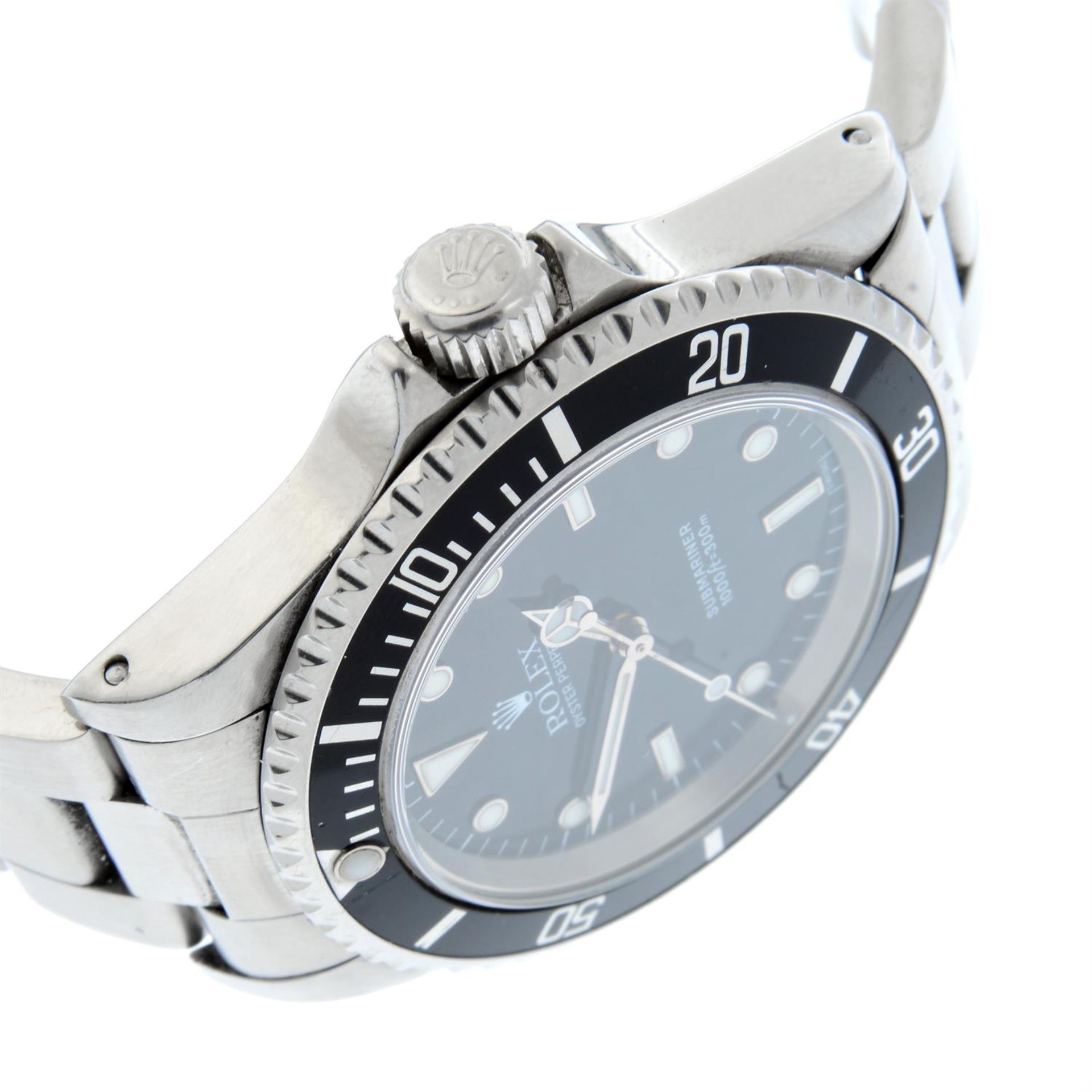 ROLEX - a stainless steel Oyster Perpetual Submariner bracelet watch, 39mm. - Image 3 of 6