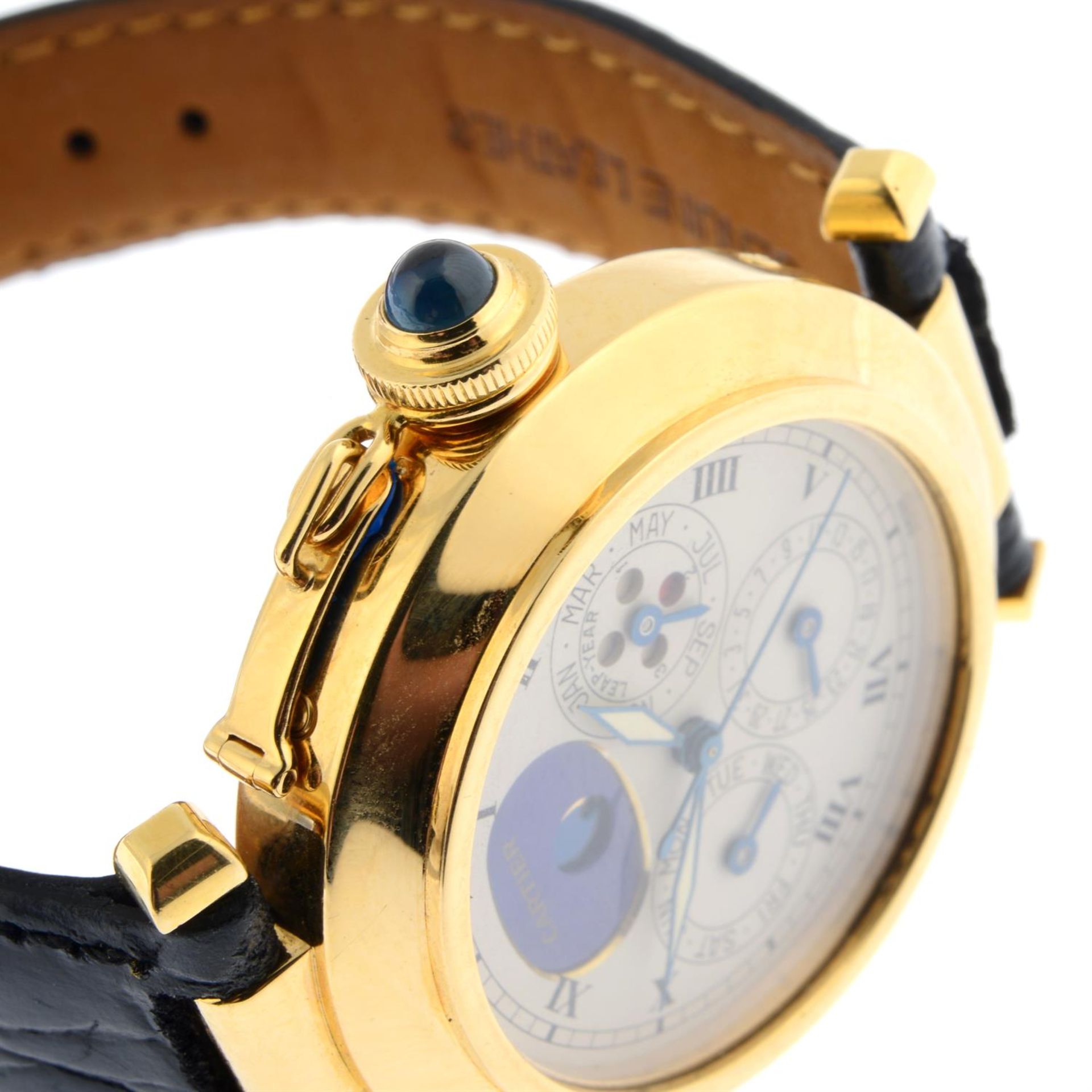 CARTIER - an 18ct yellow gold Pasha Perpetual Calendar wrist watch, 38mm. - Image 4 of 5