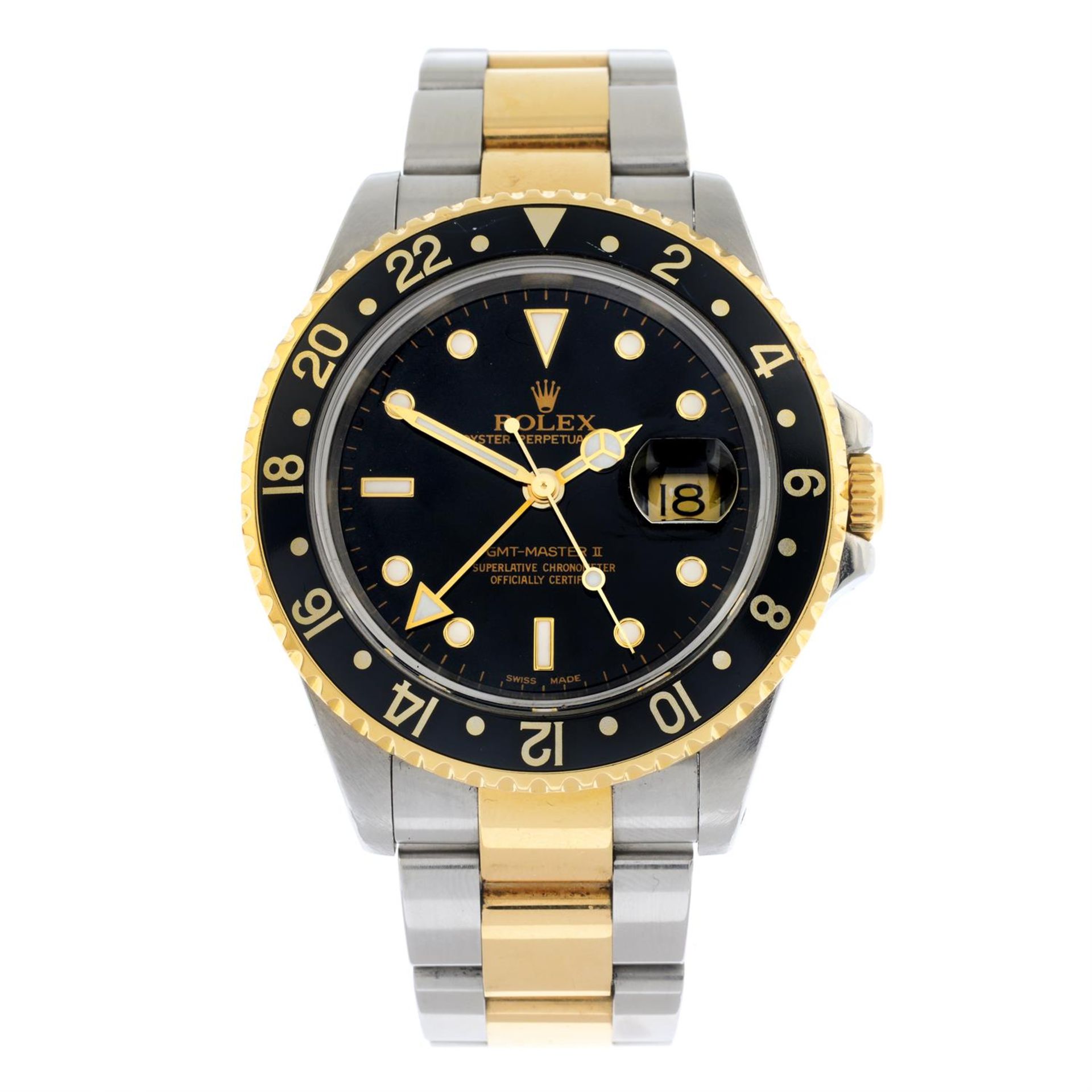 ROLEX - a bi-metal Oyster Perpetual GMT-Master II bracelet watch, 40mm.