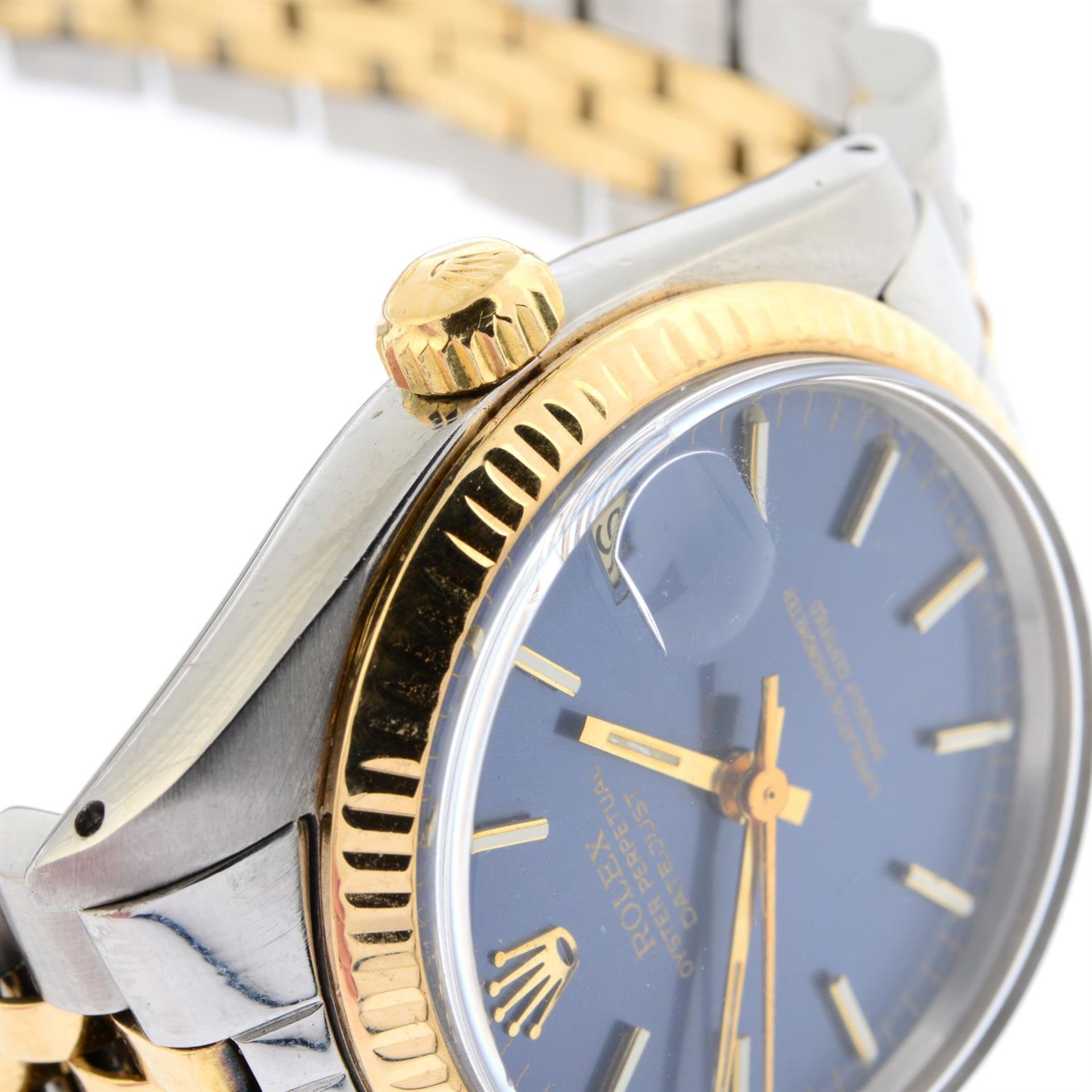 ROLEX - a bi-metal Oyster Perpetual Datejust bracelet watch, 30mm. - Image 4 of 4