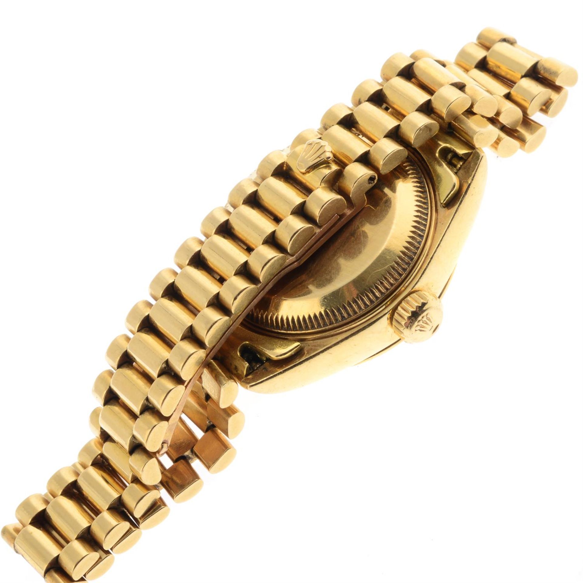 ROLEX - an 18ct yellow gold Oyster Perpetual Datejust bracelet watch, 26mm. - Image 3 of 5