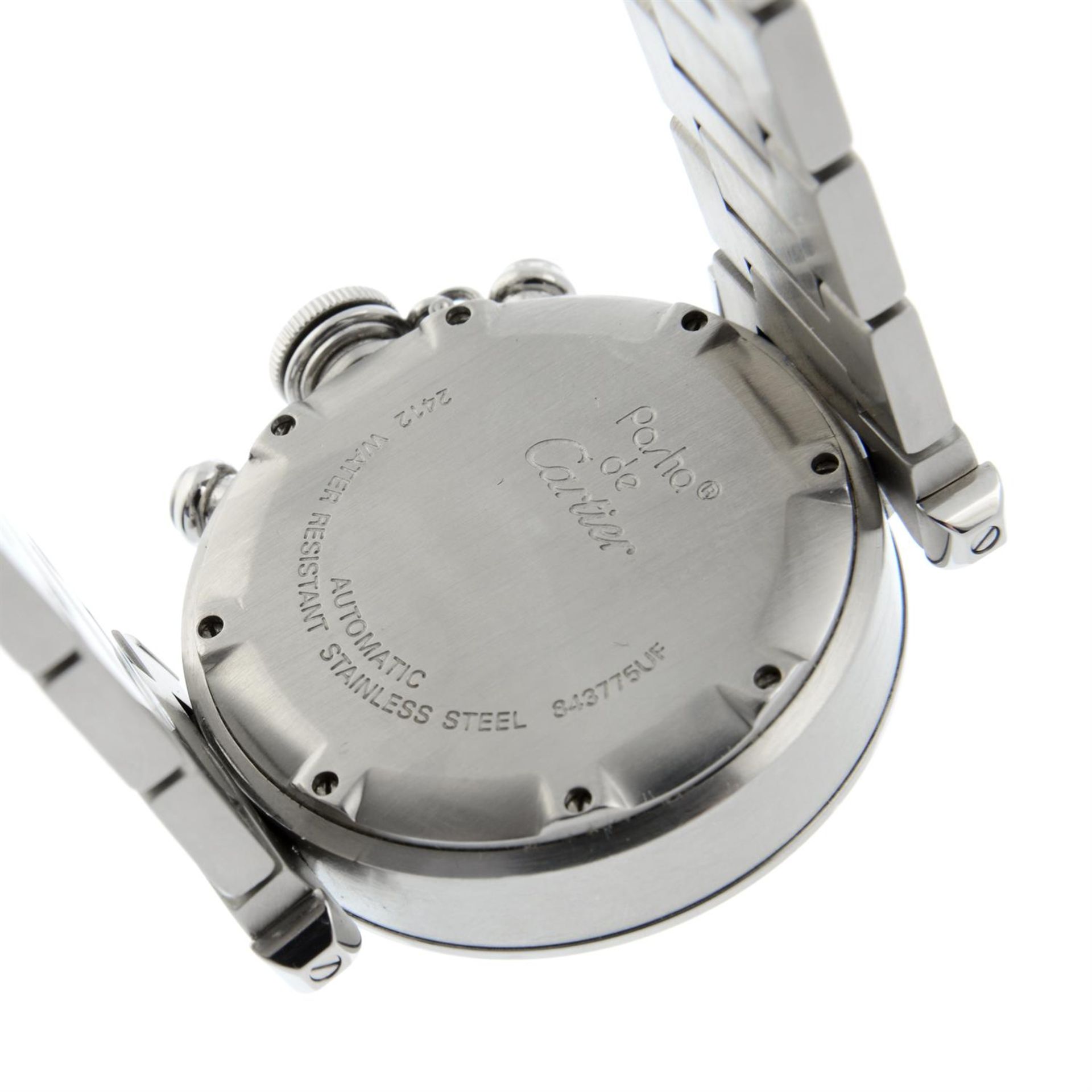 CARTIER - a stainless steel Pasha chronograph bracelet watch, 41mm. - Image 4 of 5