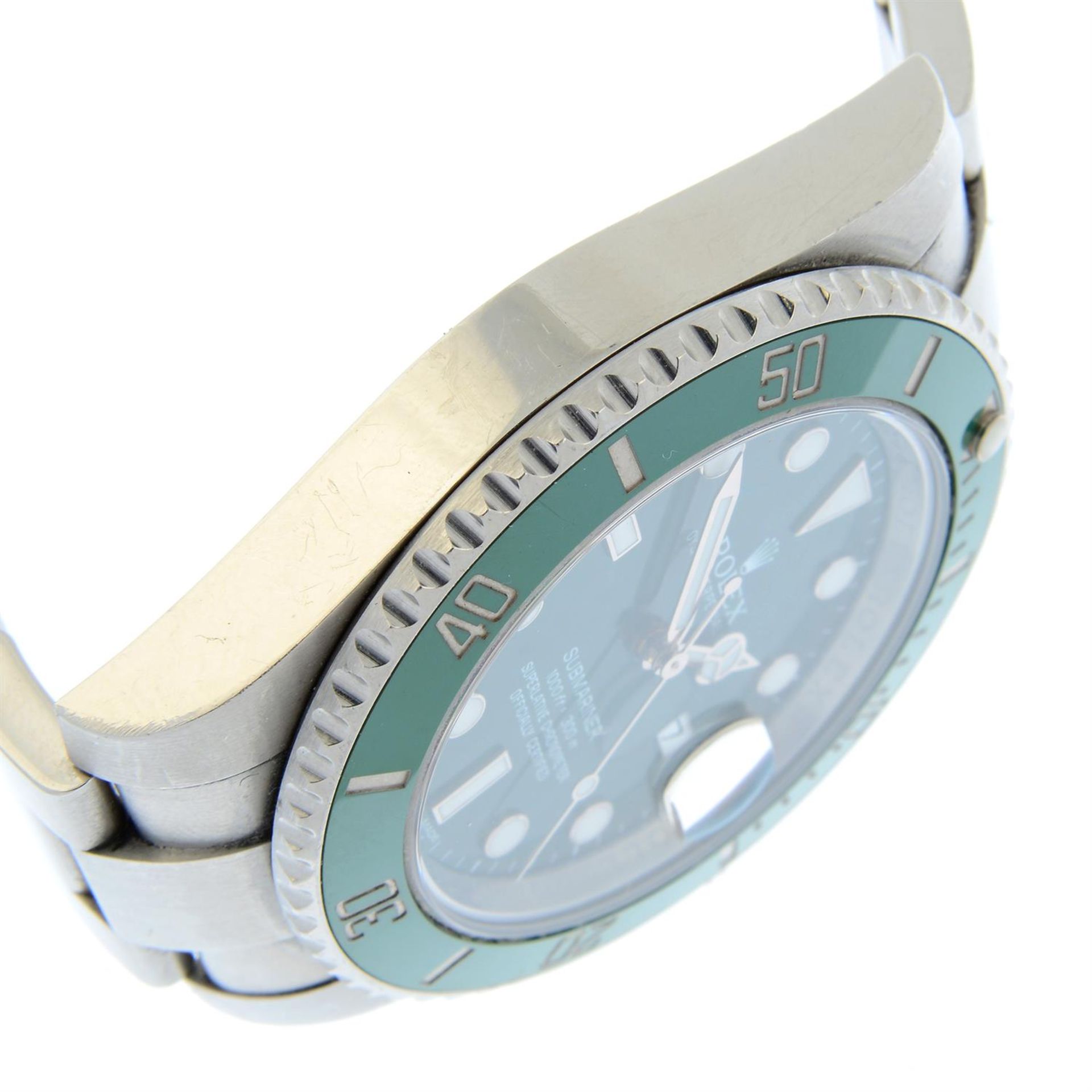 ROLEX - a stainless steel Oyster Perpetual Submariner "Hulk" bracelet watch, 41mm - Image 4 of 6