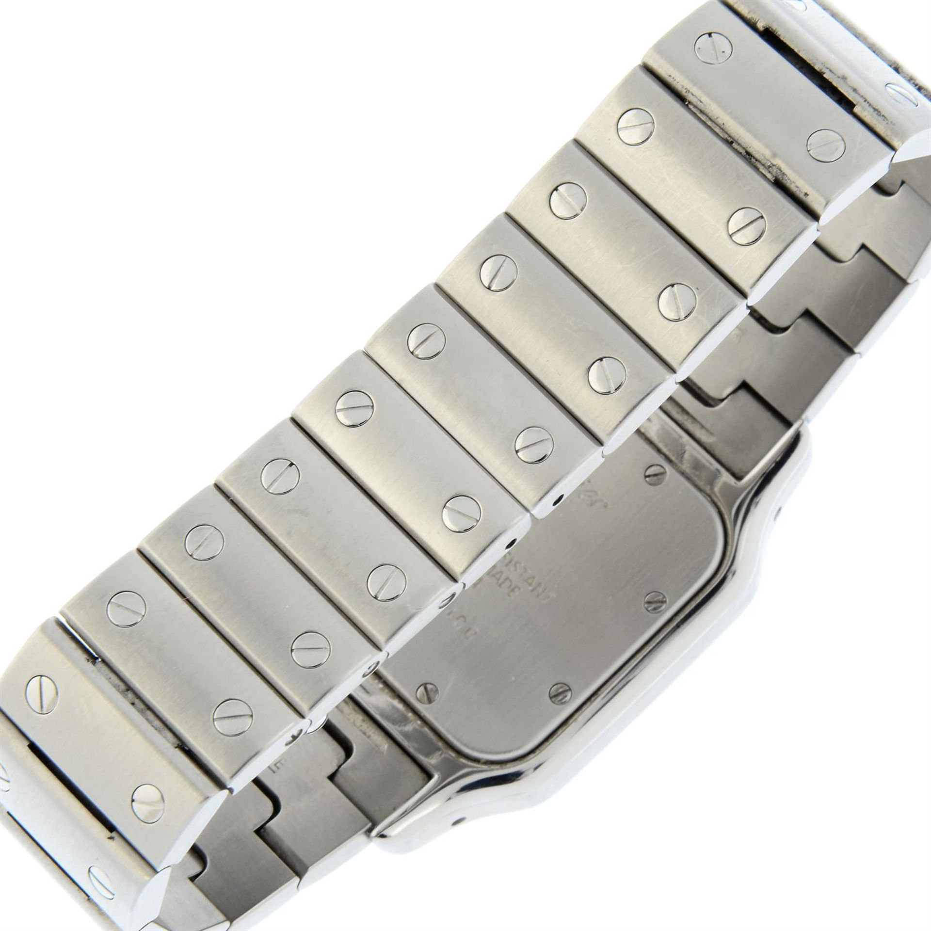 CARTIER - a stainless steel Santos Galbee bracelet watch, 29x29mm. - Image 2 of 5