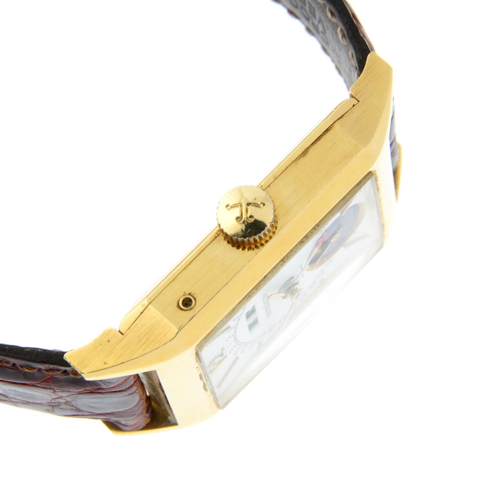 JAEGER-LECOULTRE - an 18ct yellow gold Serie Unique triple-calendar moonphase wrist watch, 24mm. - Image 3 of 7