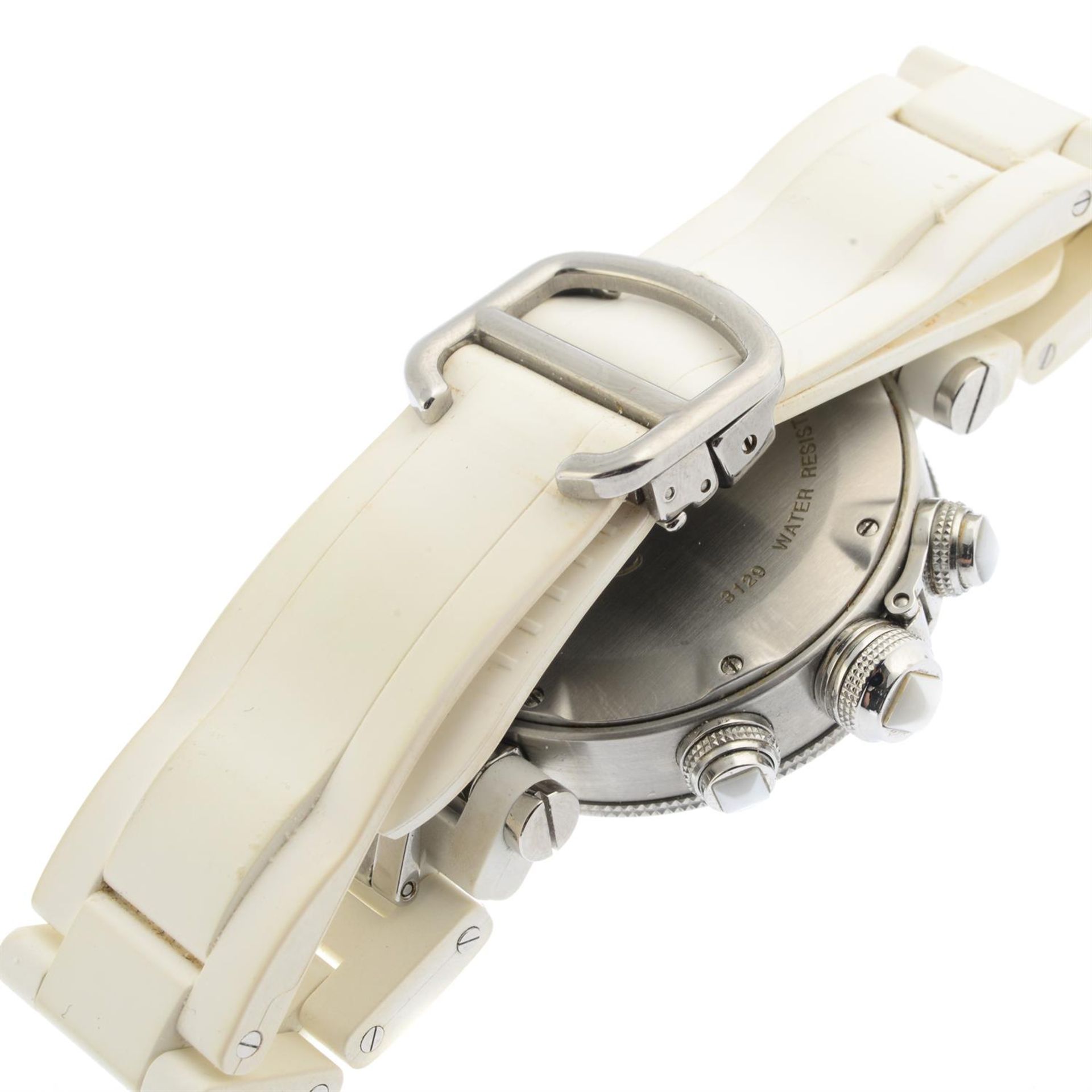 CARTIER - a bi-material Pasha chronograph bracelet watch, 37mm. - Image 3 of 6