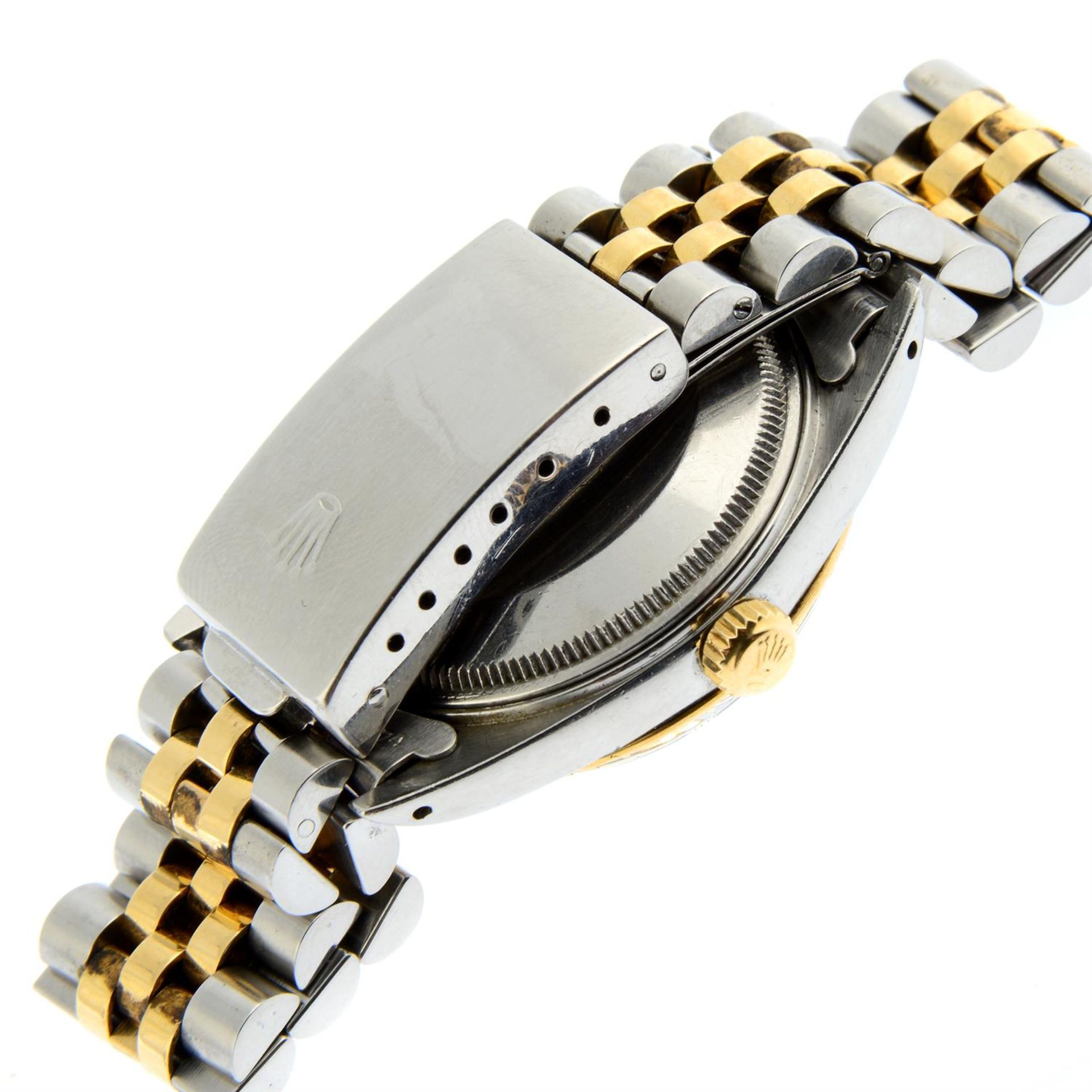 ROLEX - a bi-metal Oyster Perpetual Date bracelet watch, 34mm. - Image 3 of 5
