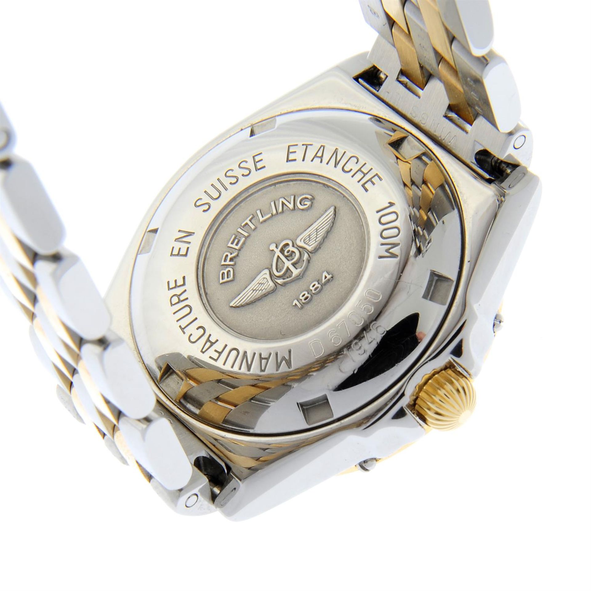 BREITLING - a bi-metal Wings Lady bracelet watch, 30mm. - Image 4 of 6