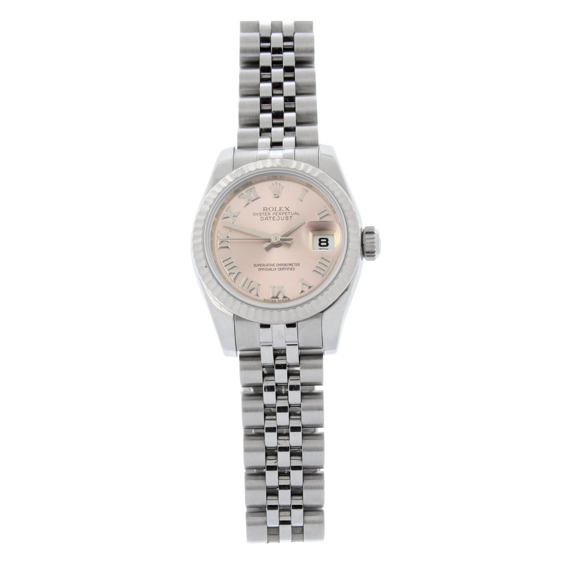 ROLEX - a bi-metal Oyster Perpetual Datejust bracelet watch, 26mm.