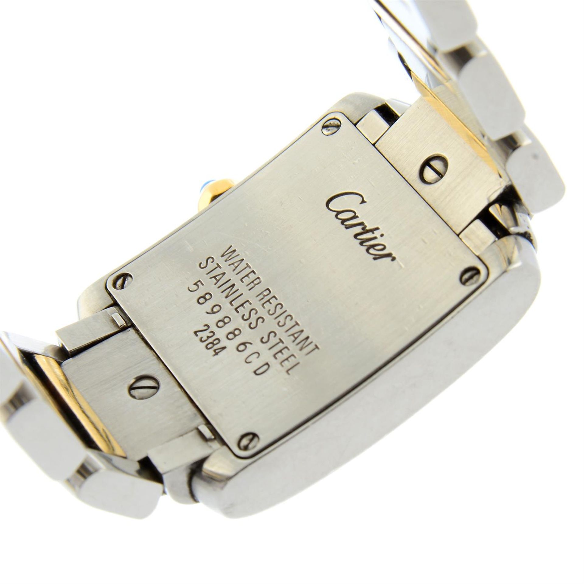 CARTIER - a bi-metal Tank Francaise bracelet watch, 20mm. - Image 4 of 5