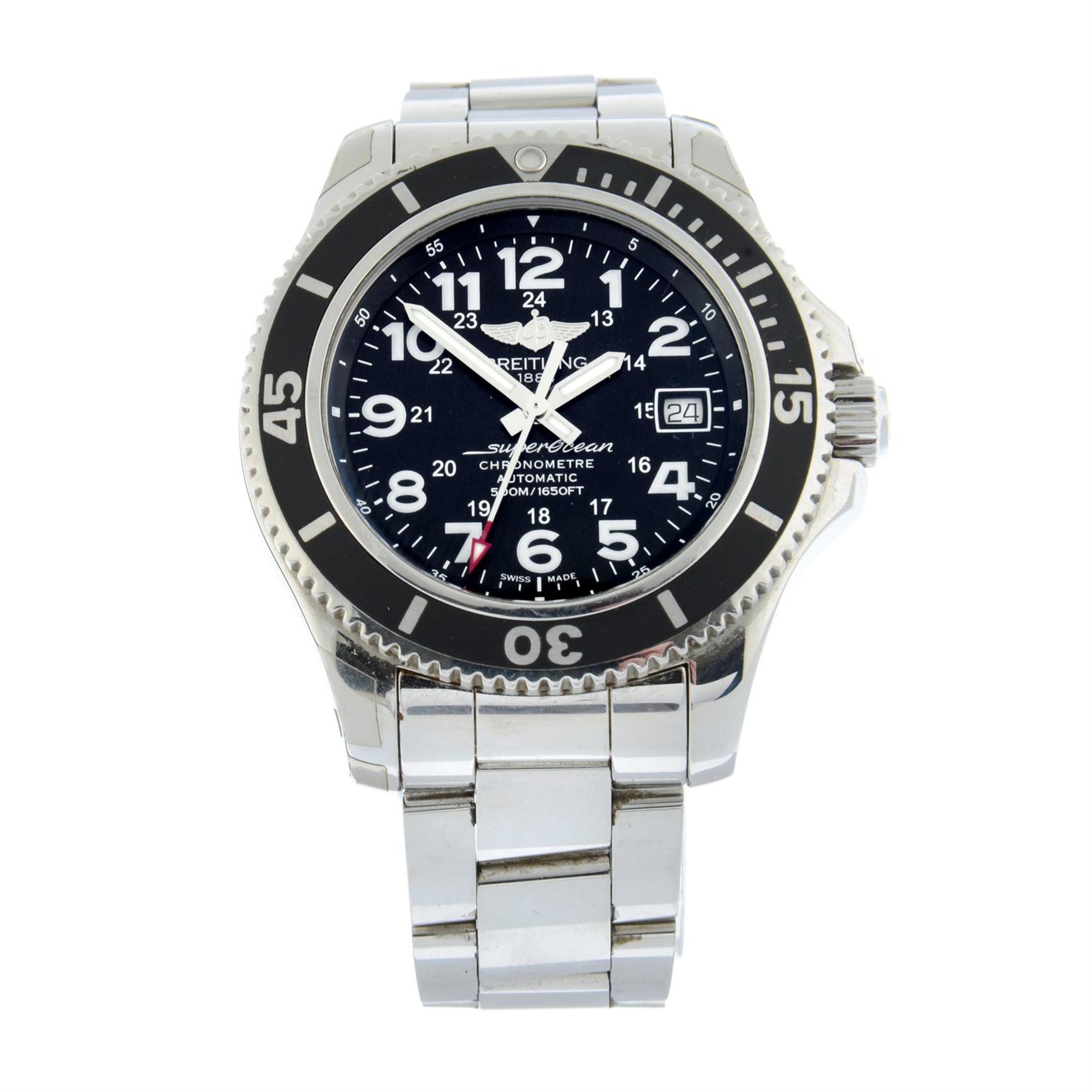 BREITLING - a stainless steel SuperOcean II 42 bracelet watch, 42mm.