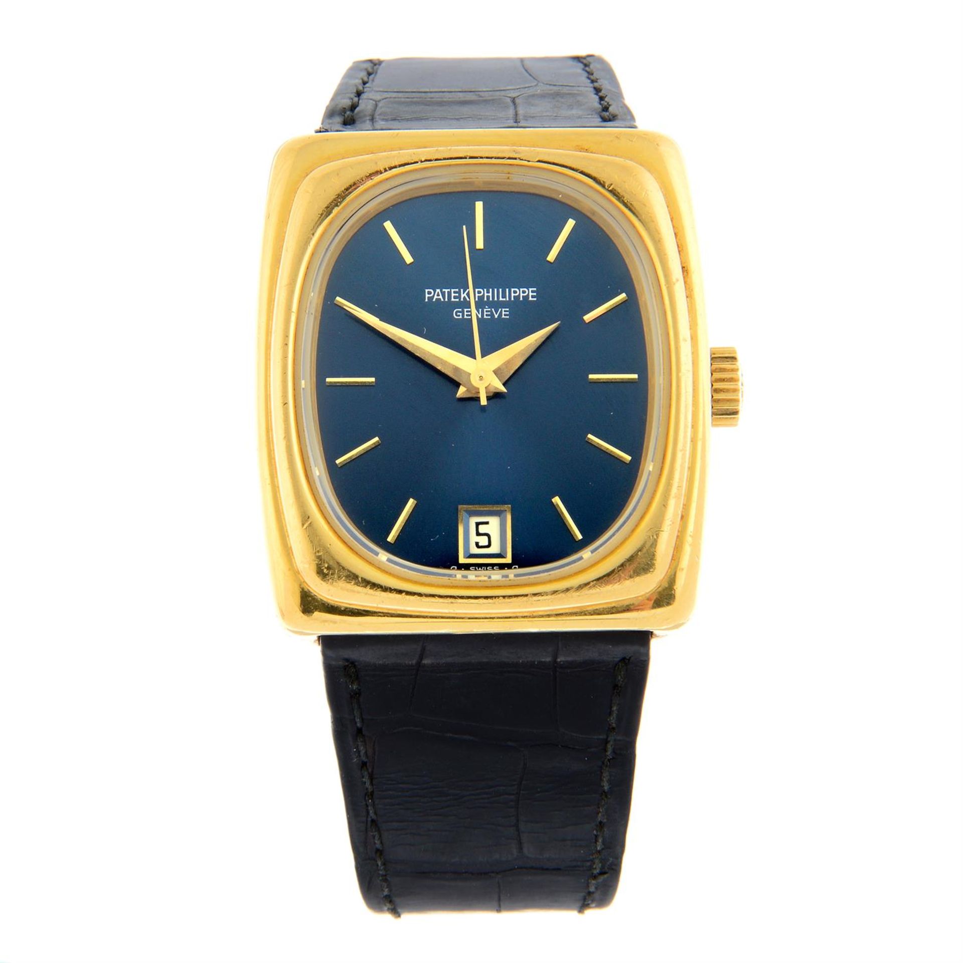 PATEK PHILIPPE - an 18ct yellow gold Beta 21 wrist watch, 33x37mm.