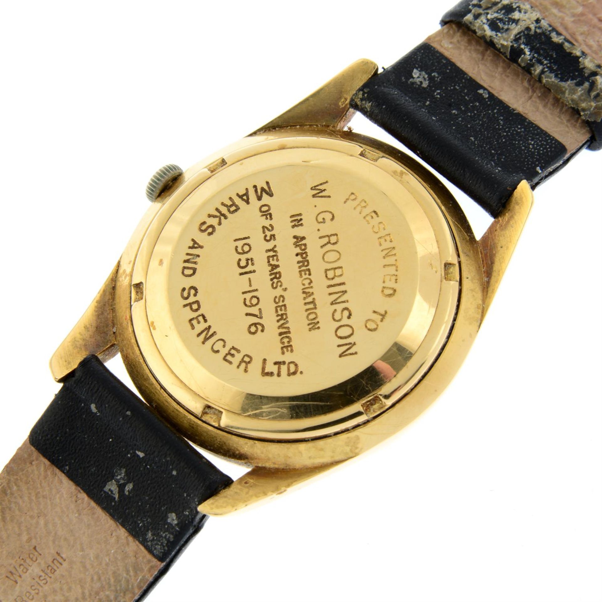 IWC - a yellow metal wrist watch, 36mm. - Image 4 of 5
