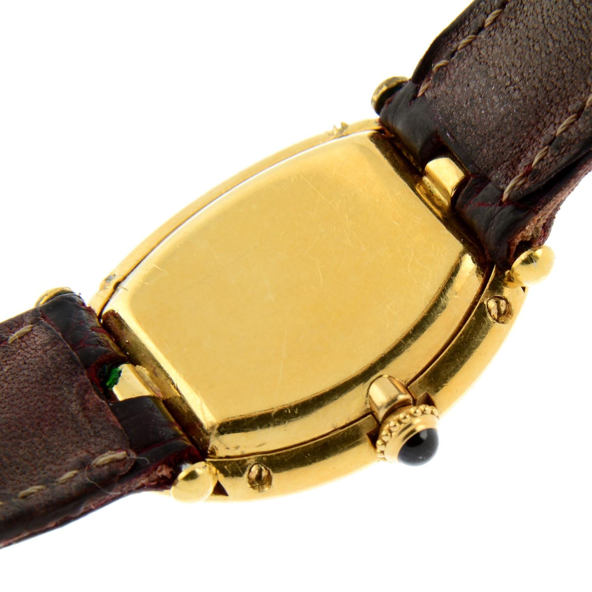 CARTIER - a yellow metal Baignoire wrist watch, 22mm. - Image 4 of 5