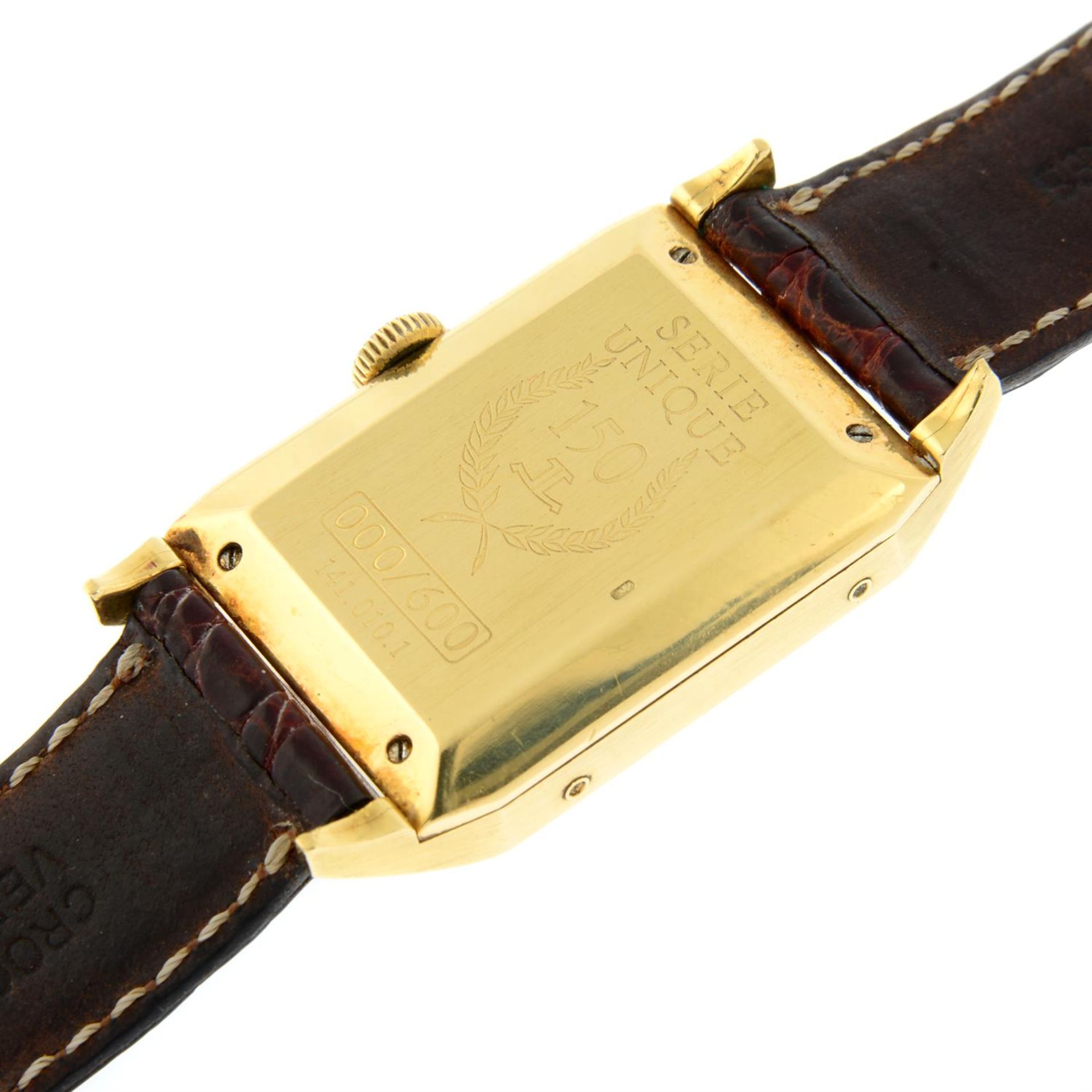 JAEGER-LECOULTRE - an 18ct yellow gold Serie Unique triple-calendar moonphase wrist watch, 24mm. - Image 5 of 7